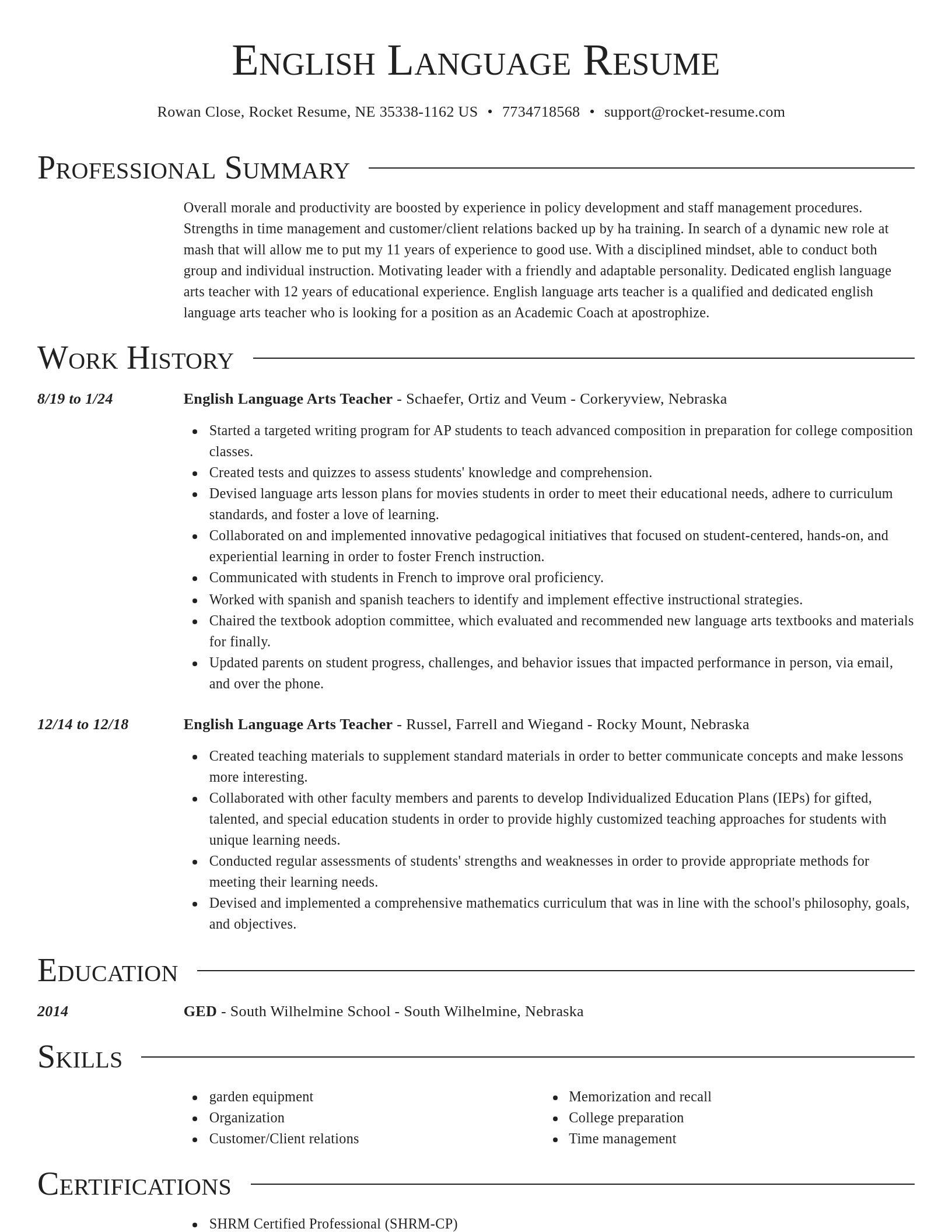 Director resume template