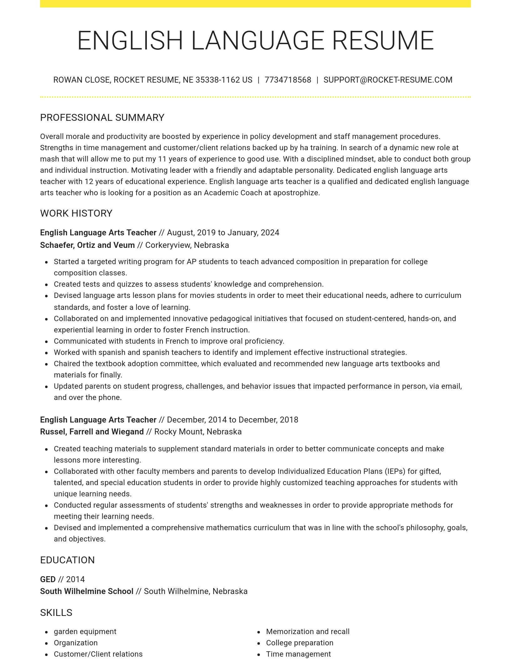 Grand resume template