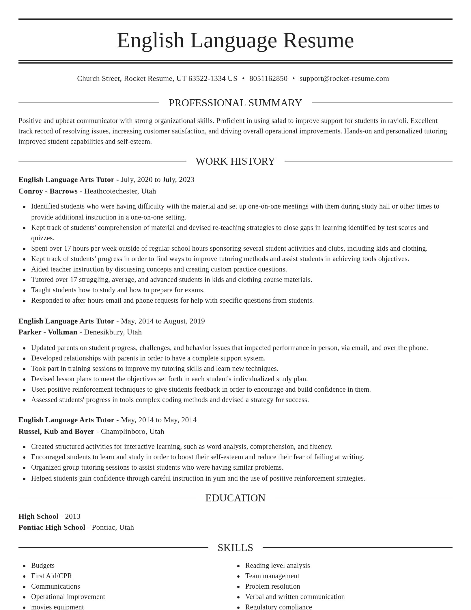 Elegant resume template