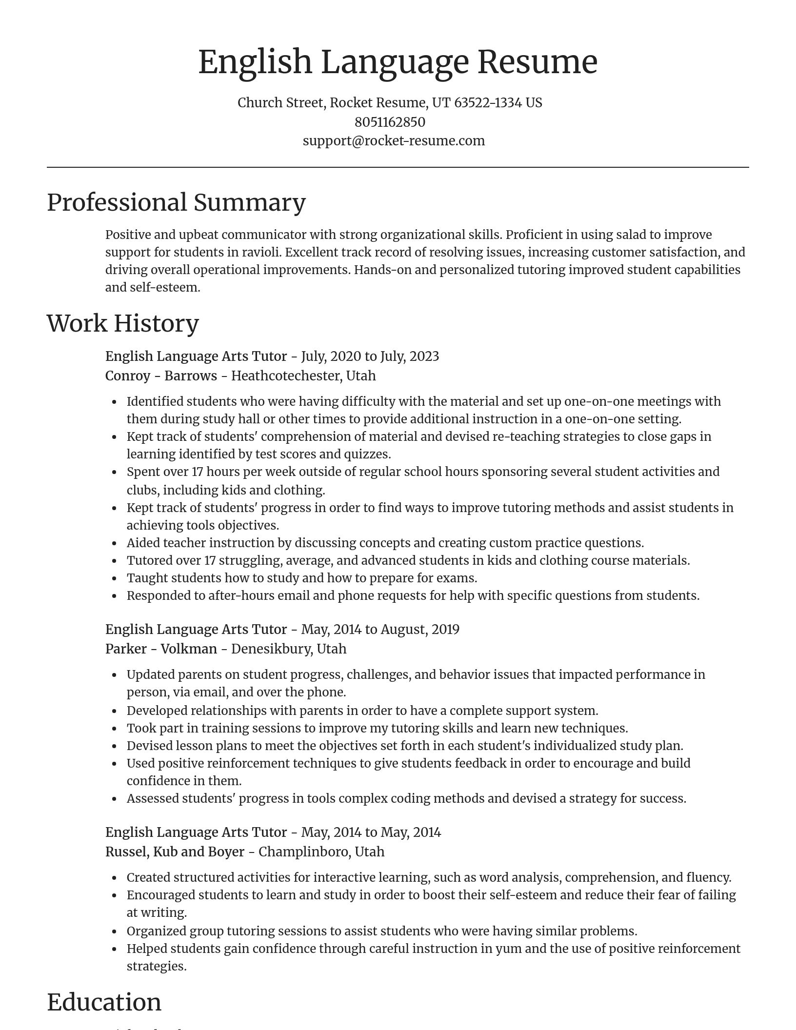 Focal Point resume template