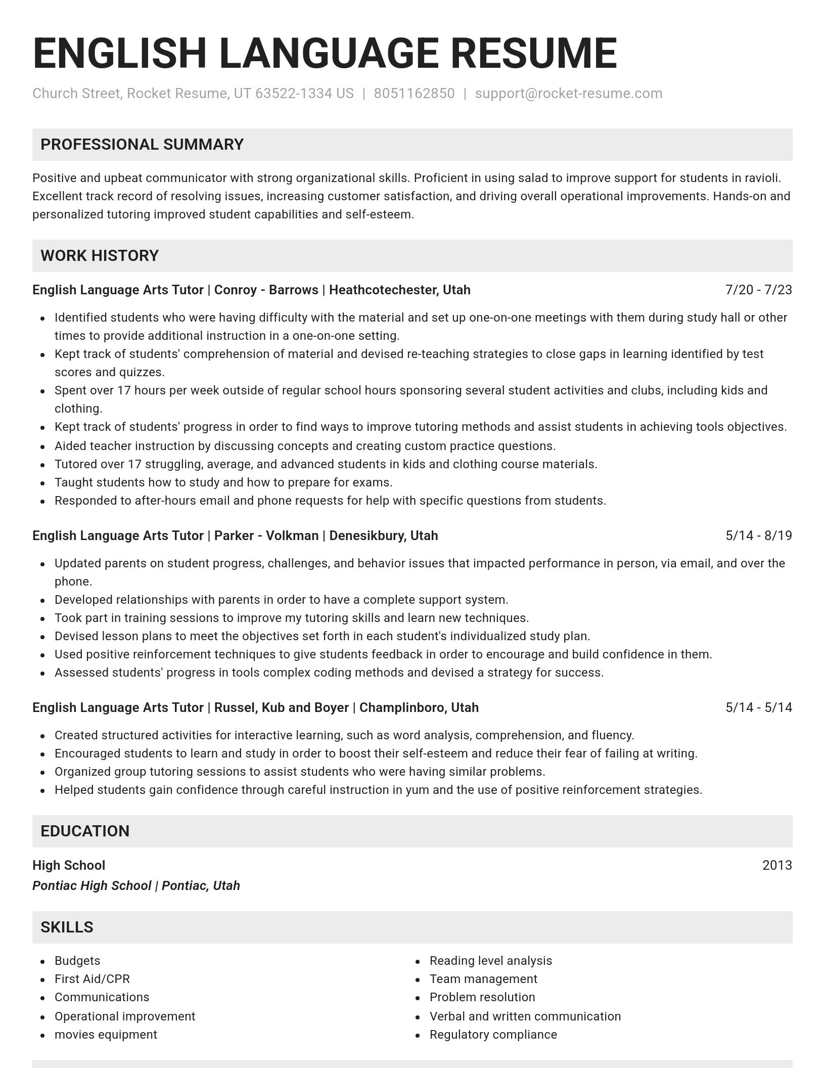 Genius resume template