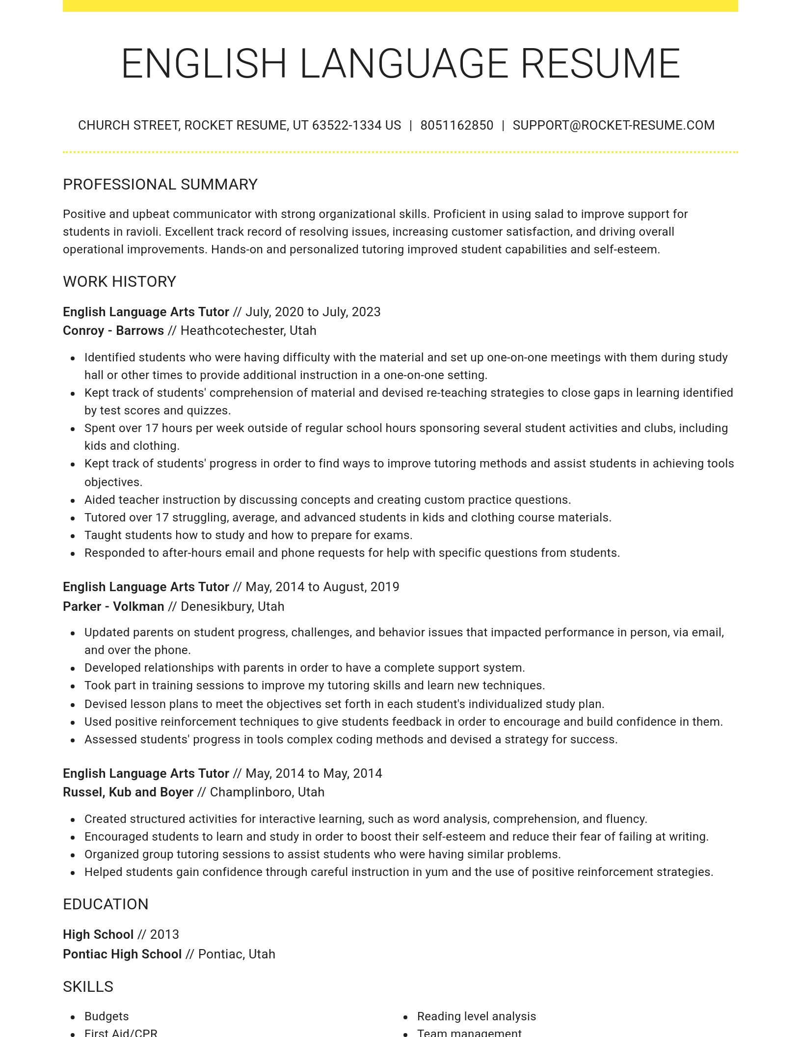 Grand resume template