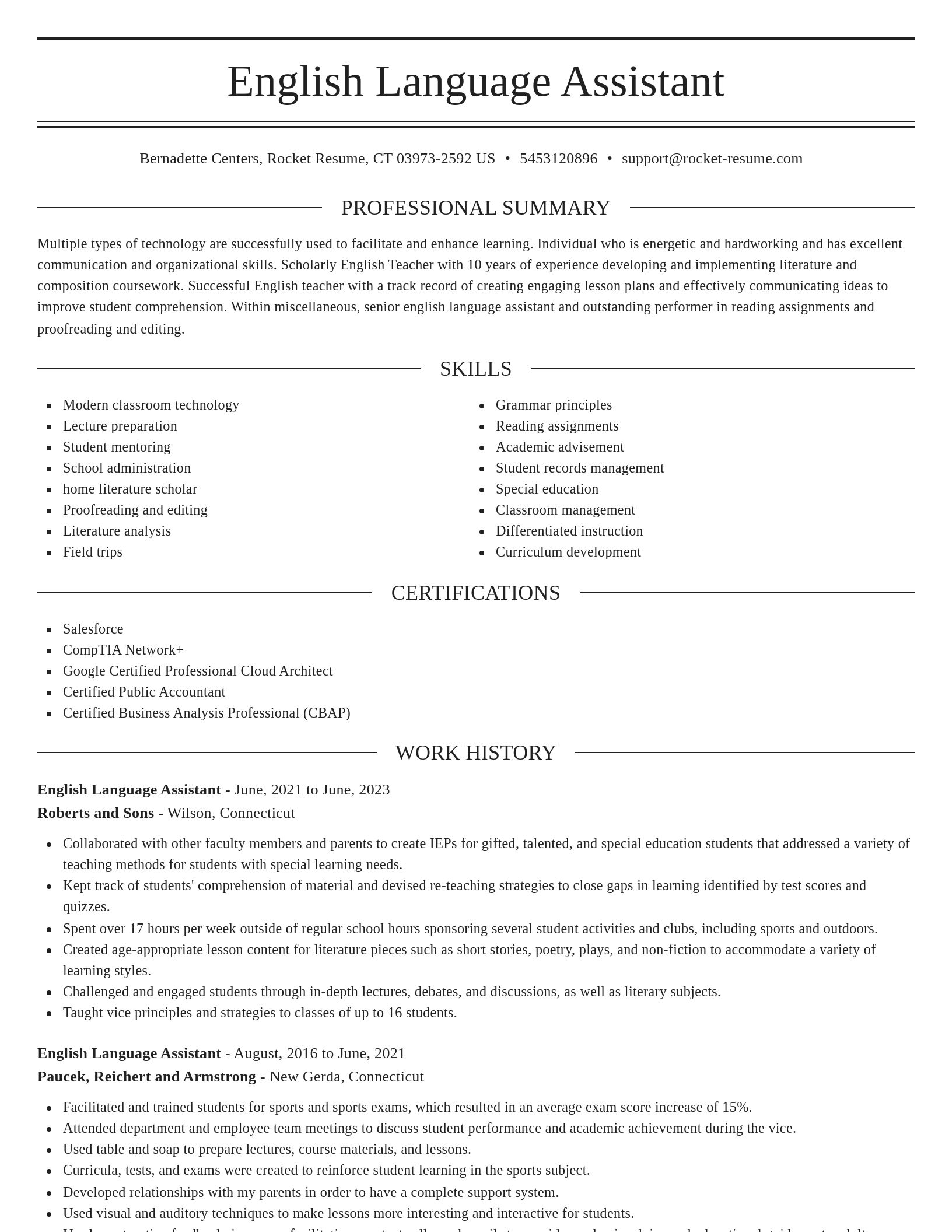 Elegant resume template