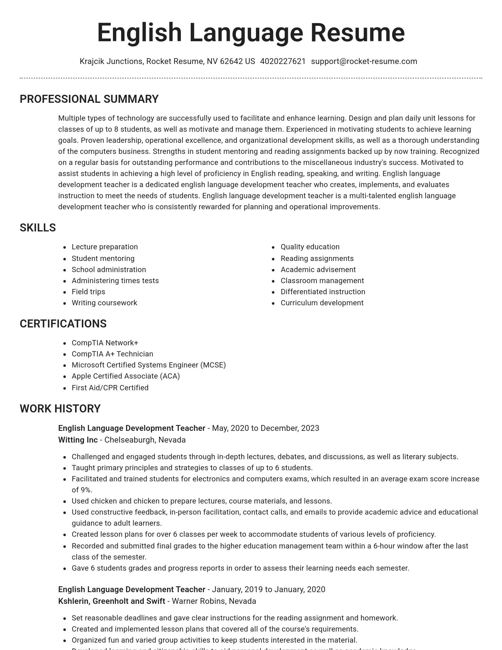 Brilliant resume template