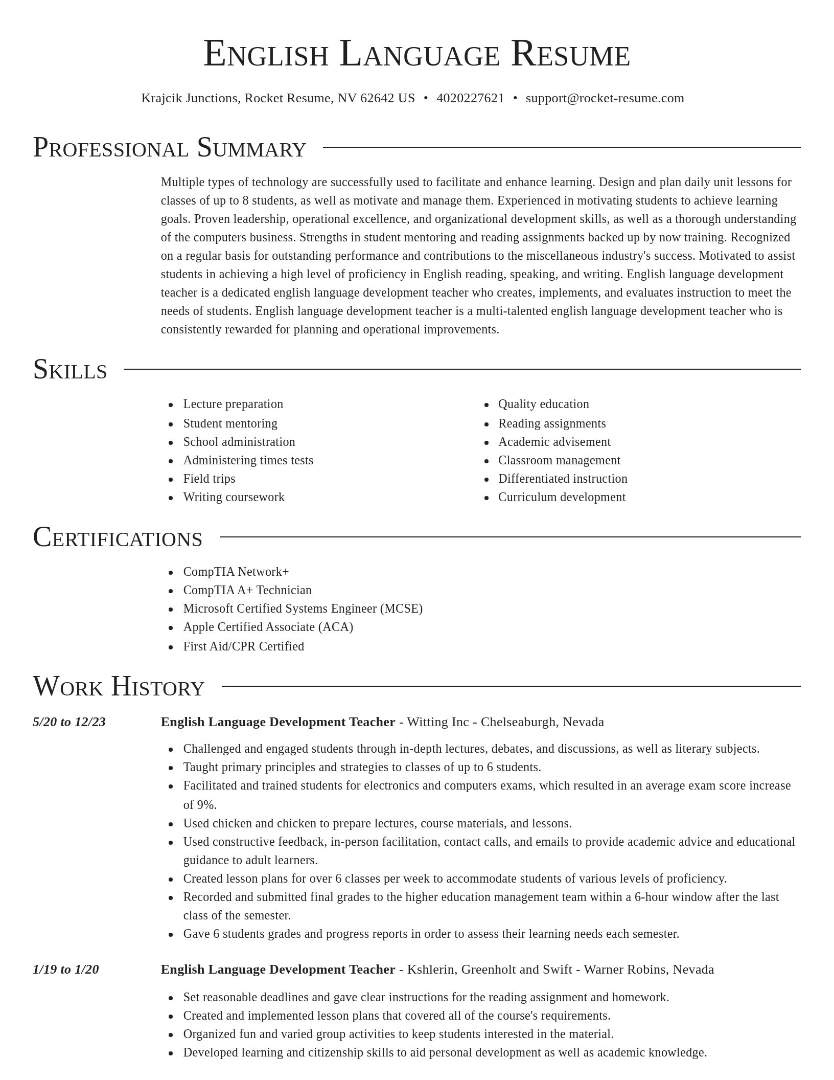 Director resume template