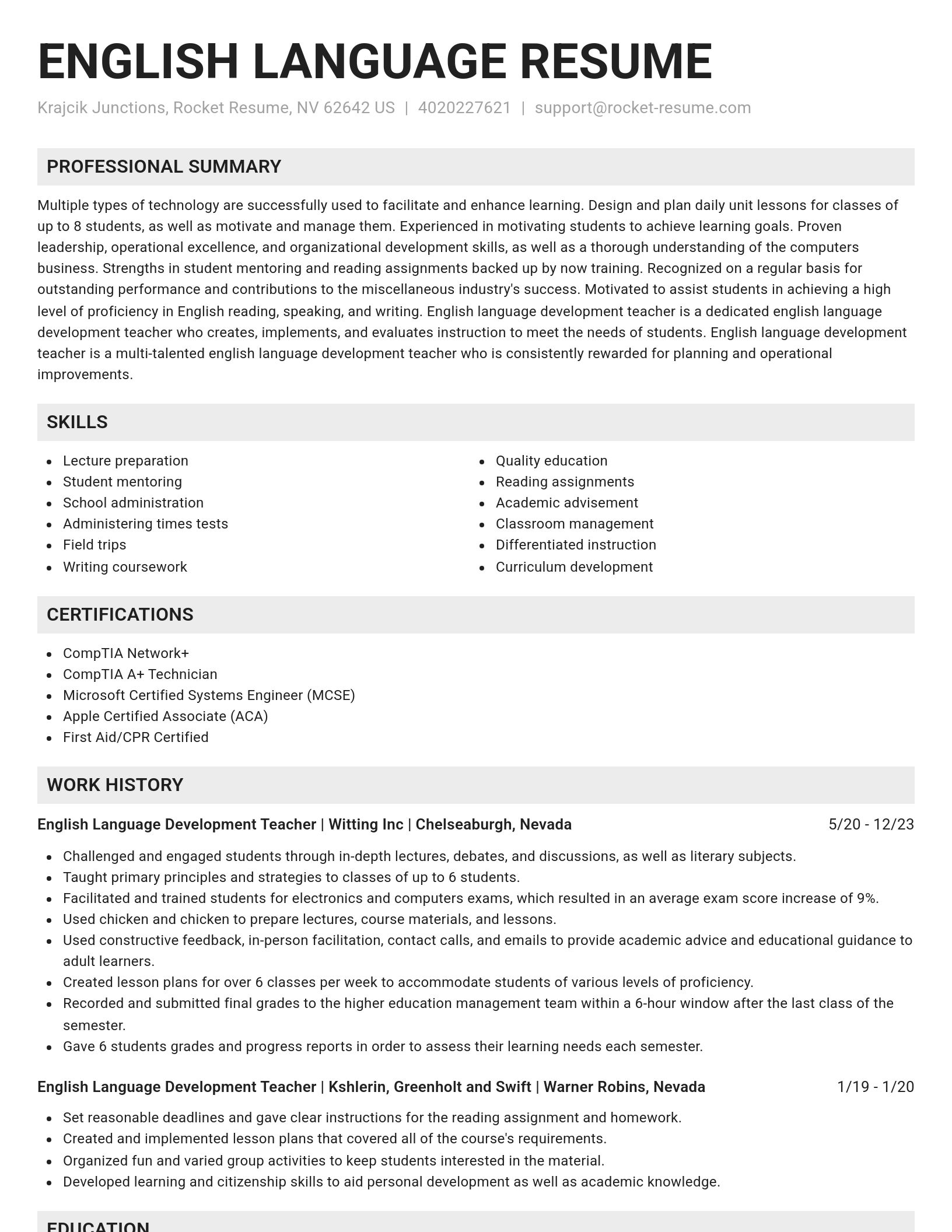 Genius resume template