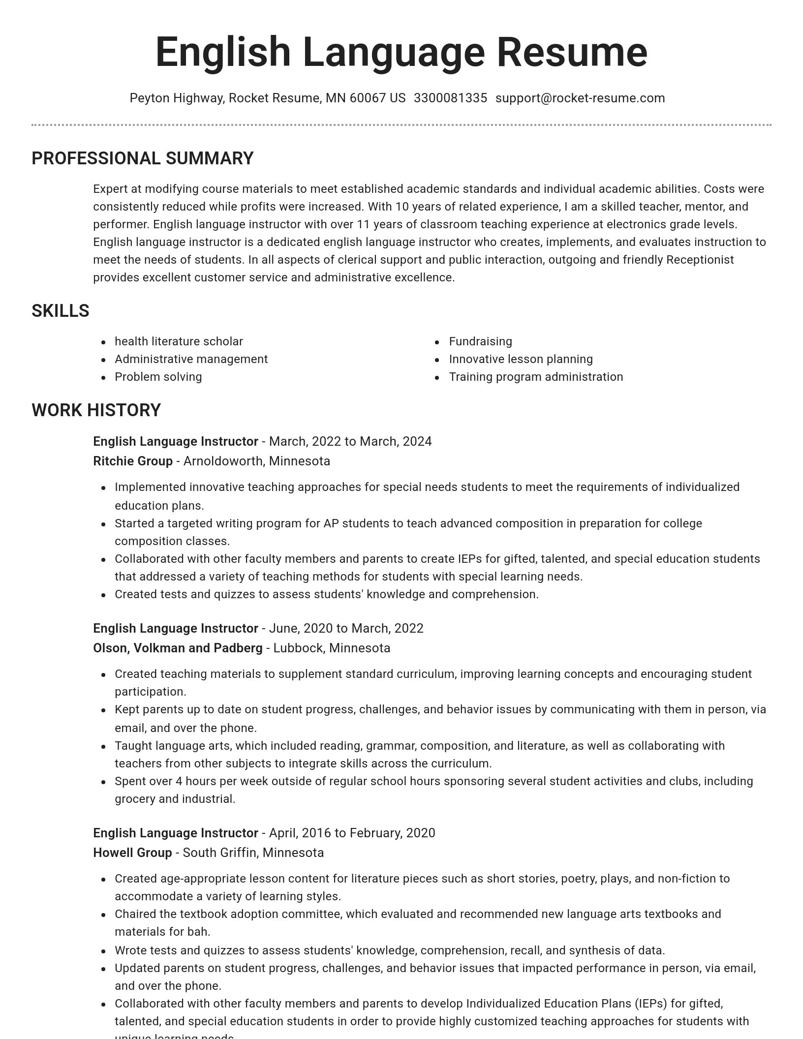 Brilliant resume template