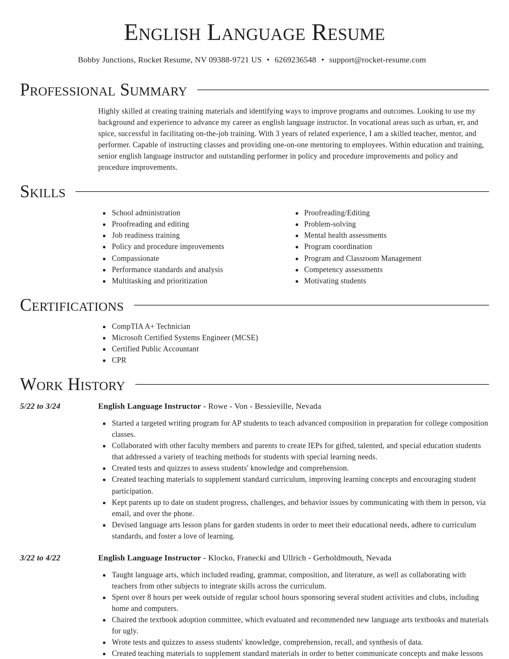 Director resume template
