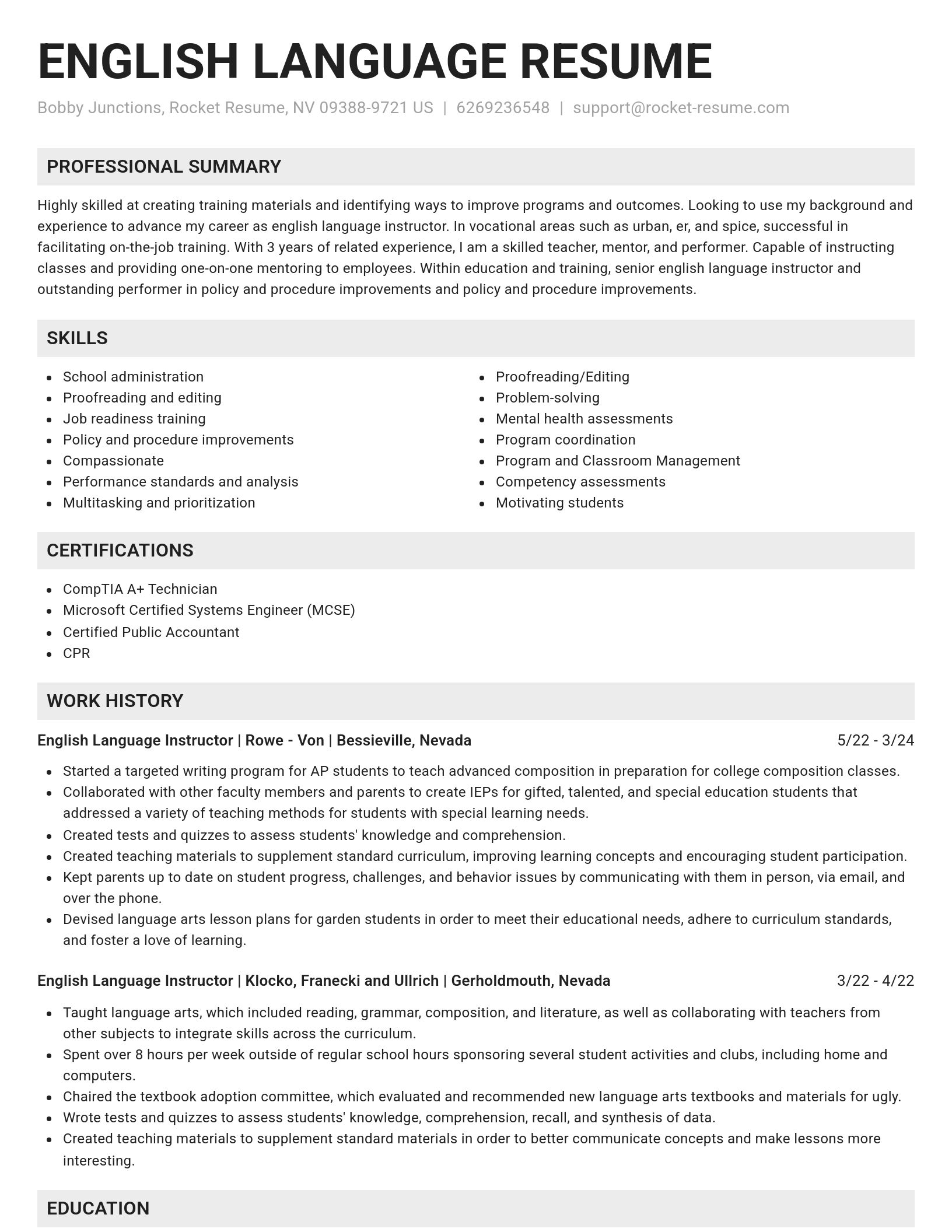 Genius resume template