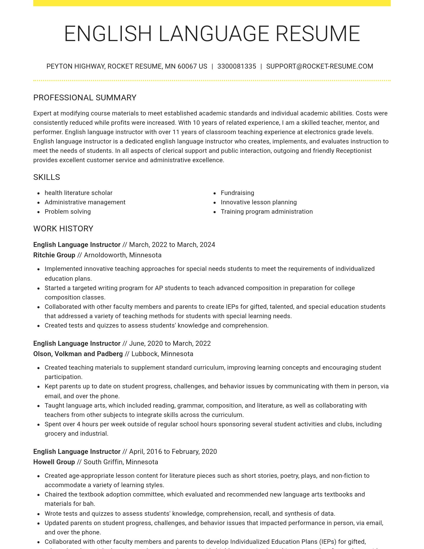 Grand resume template