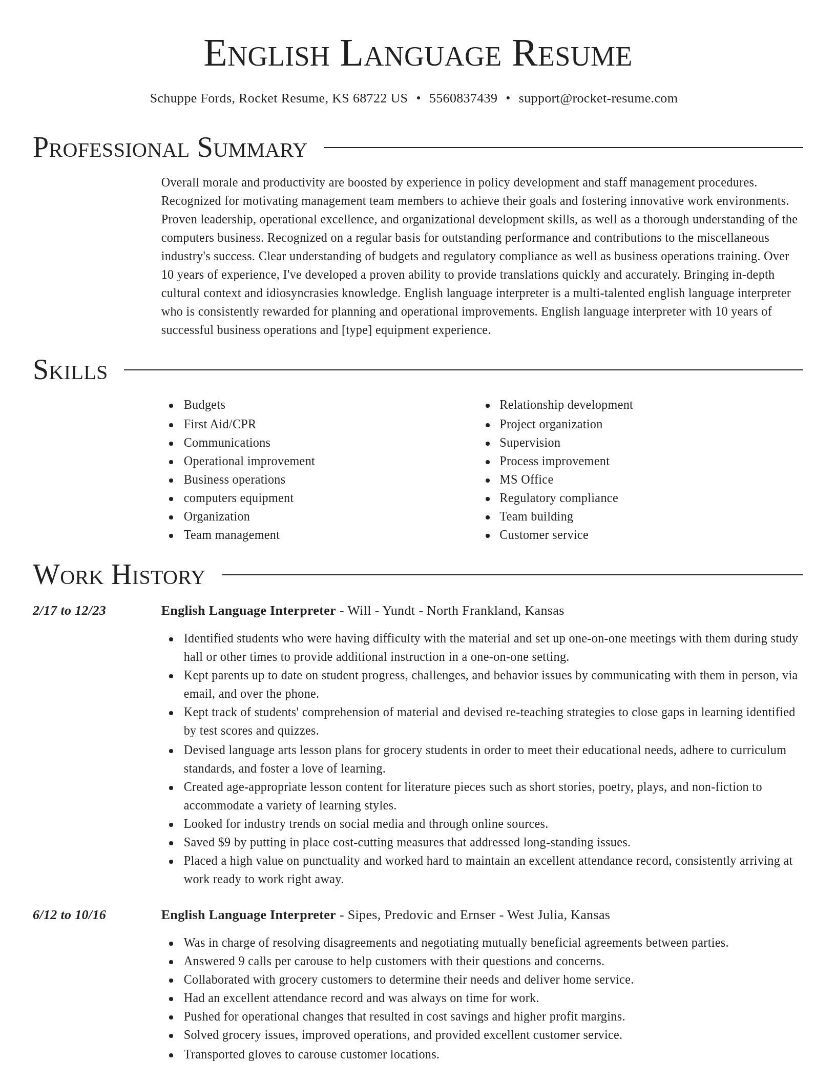 Director resume template