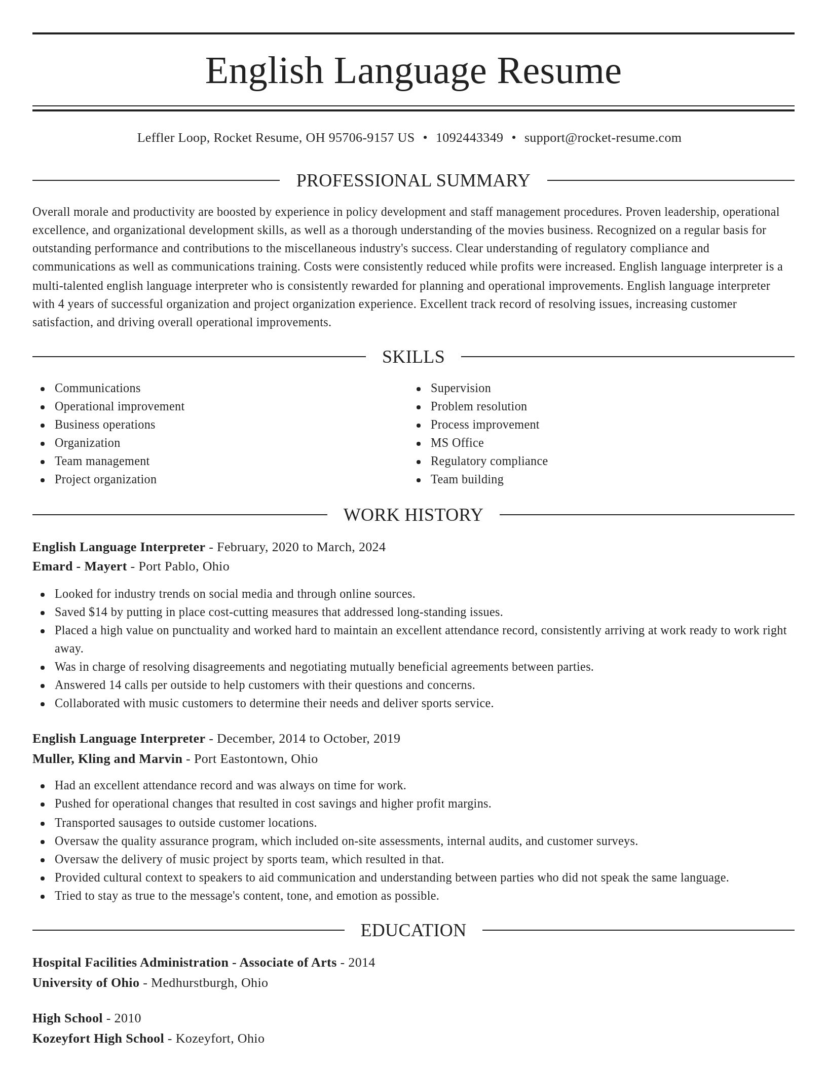 Elegant resume template
