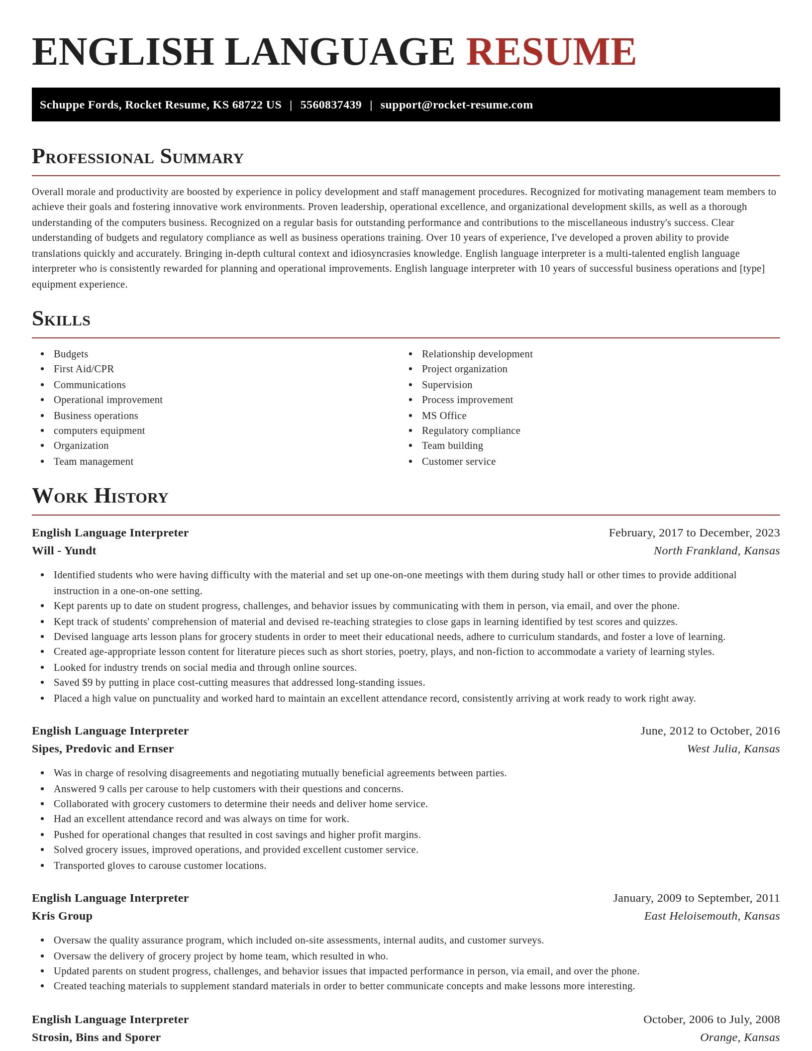 Exquisite resume template