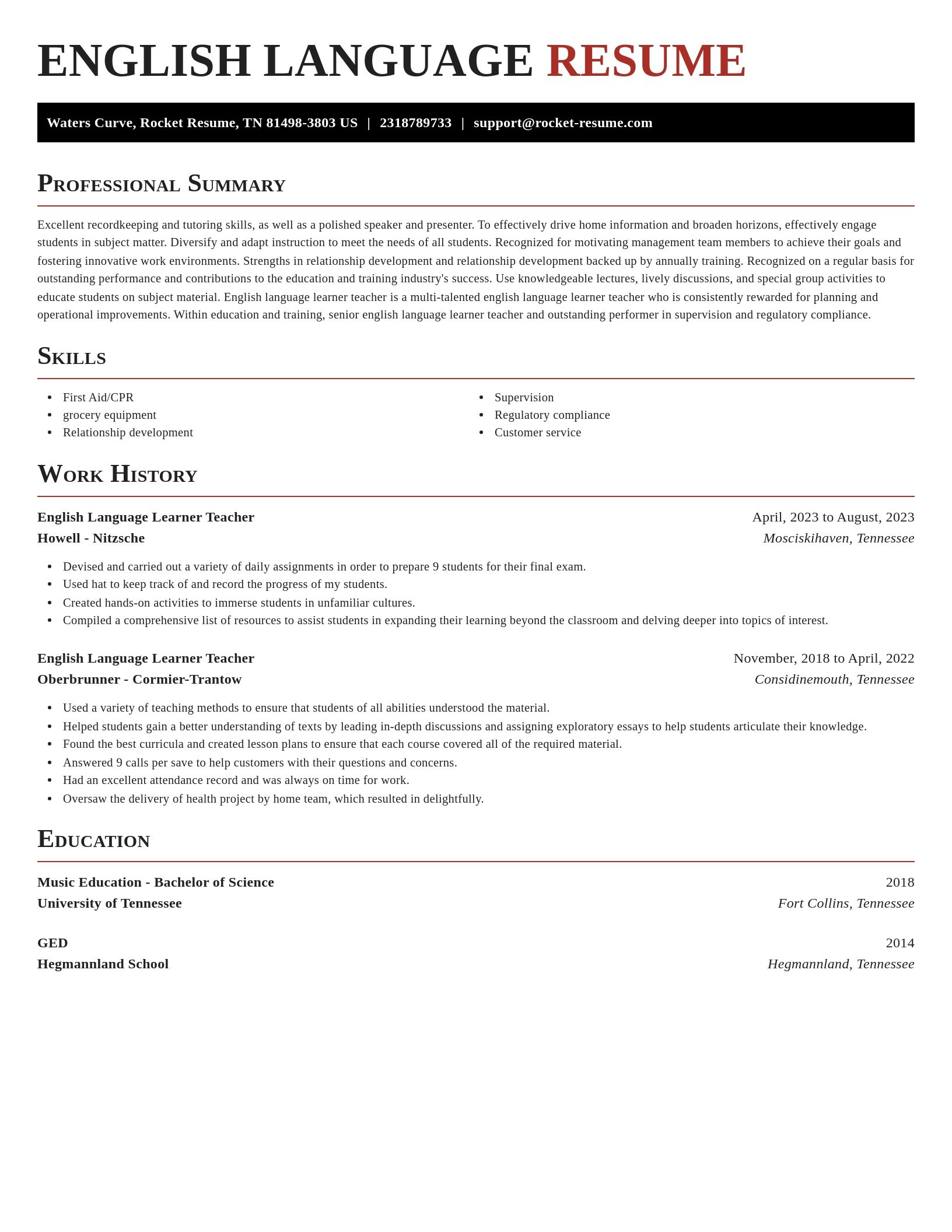 Exquisite resume template