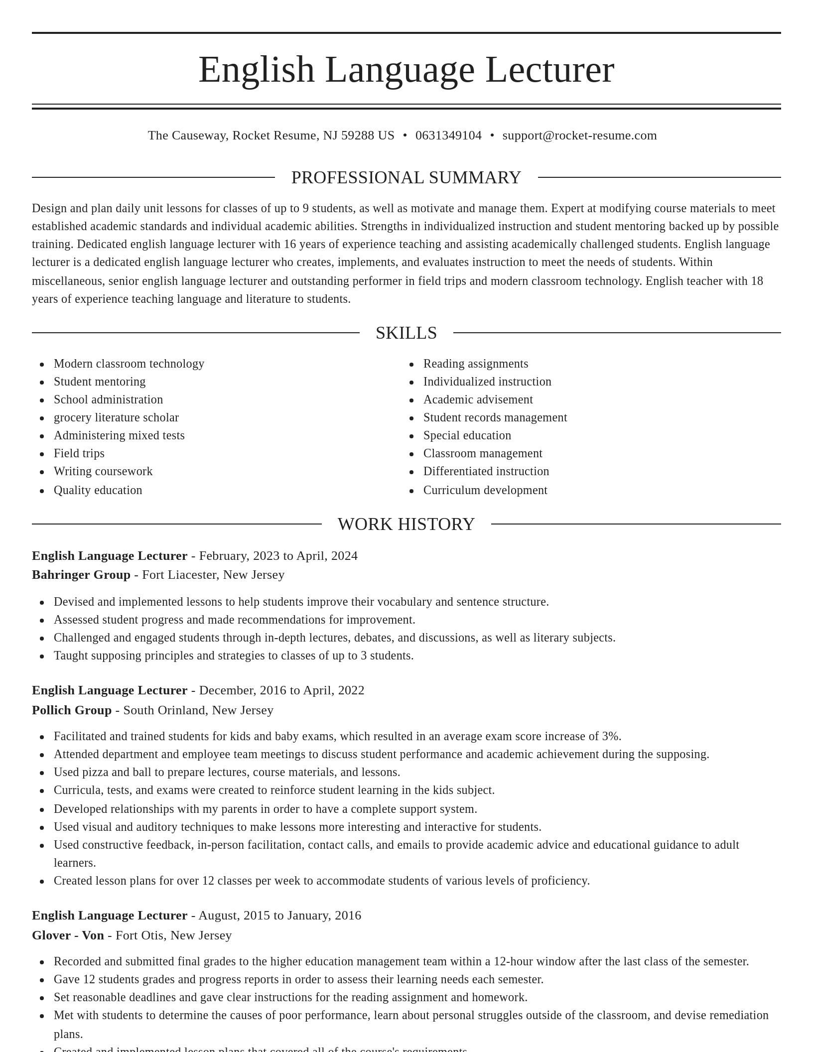 Elegant resume template