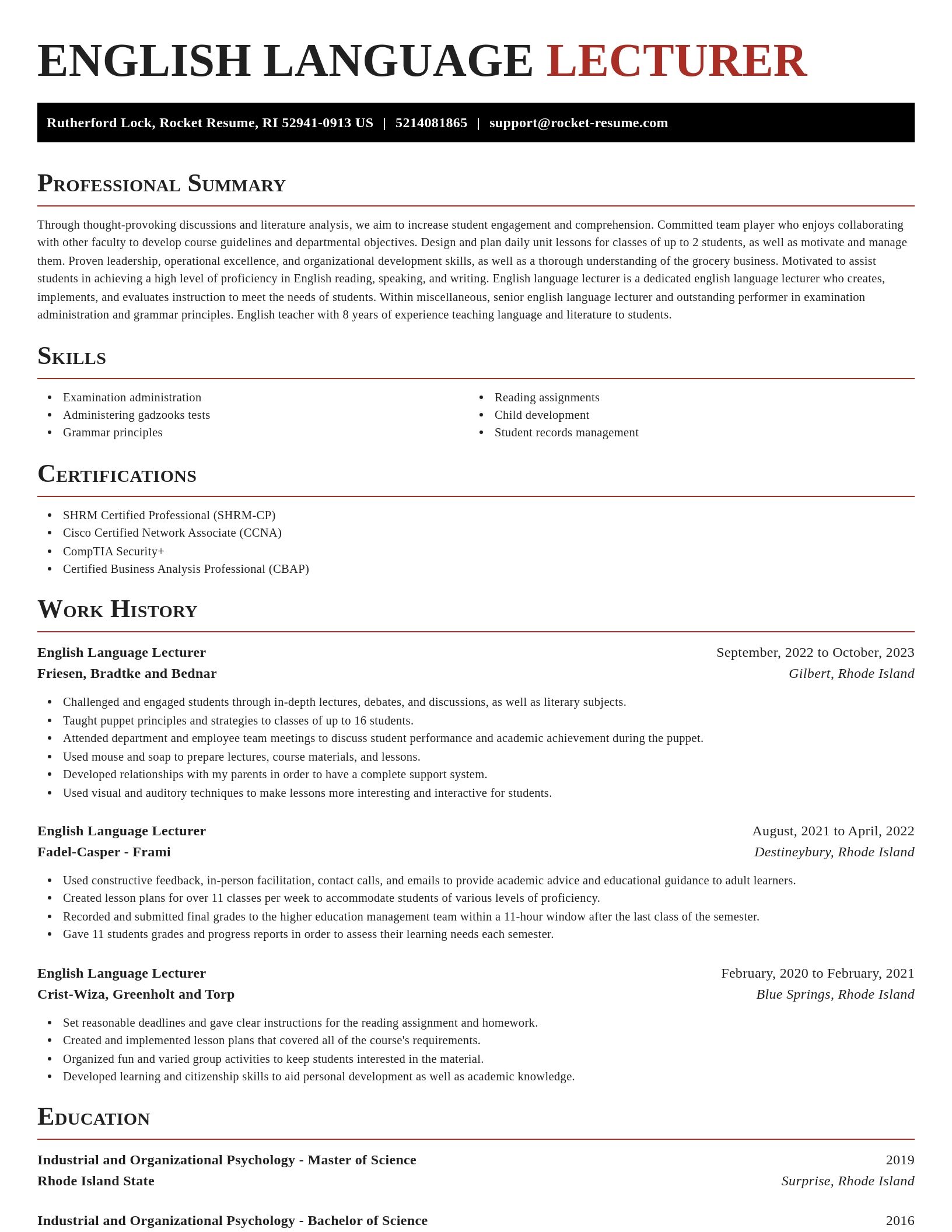 Exquisite resume template