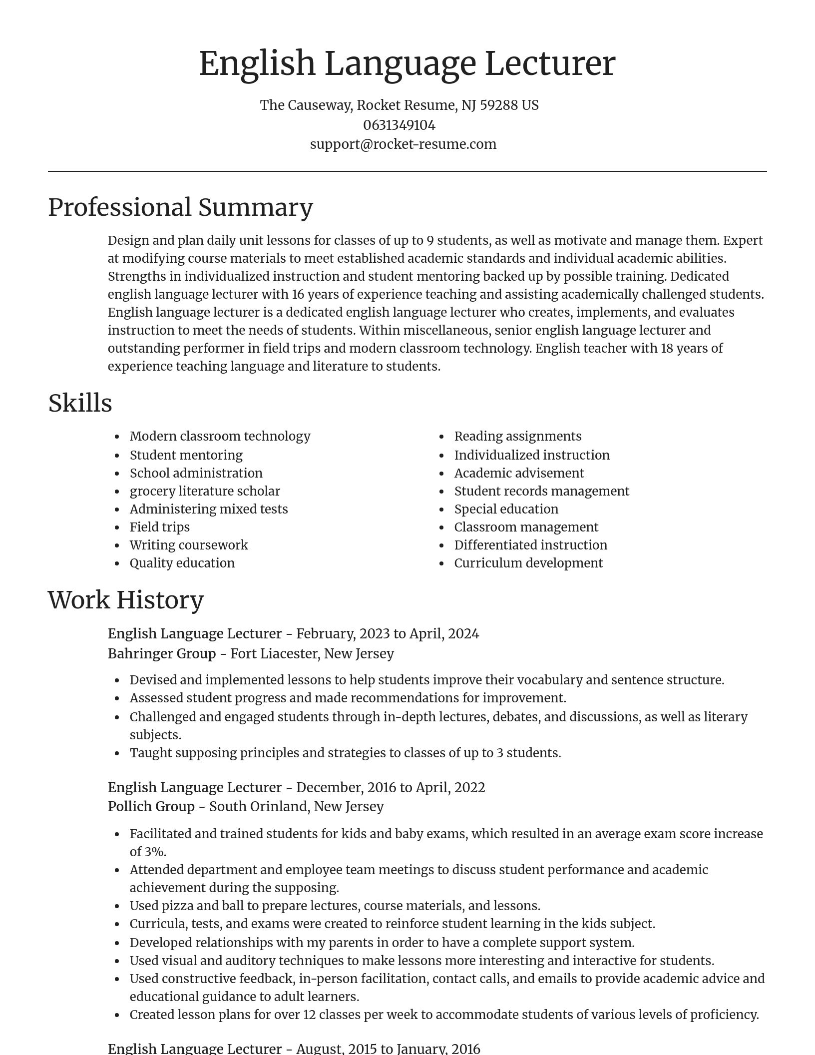 Focal Point resume template
