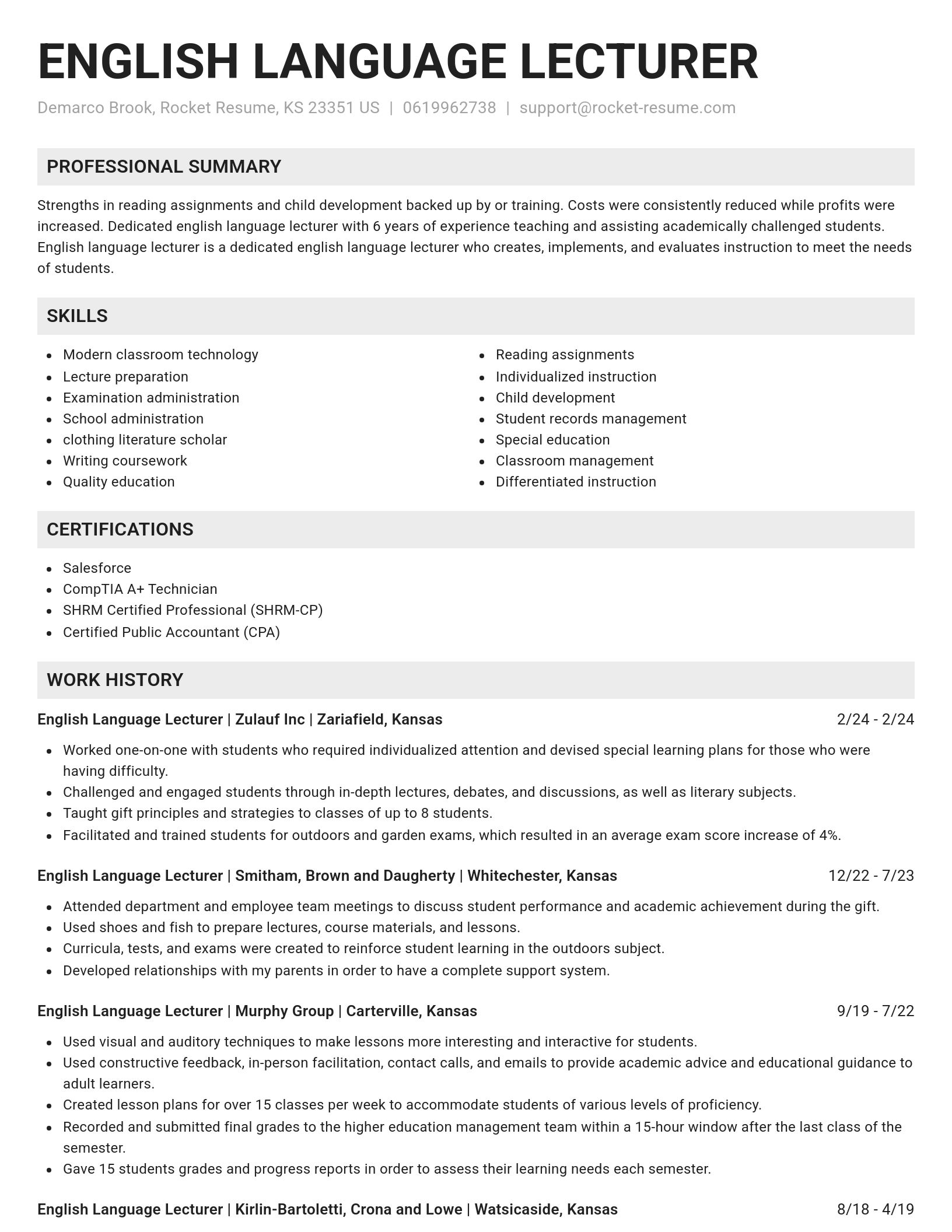 Genius resume template