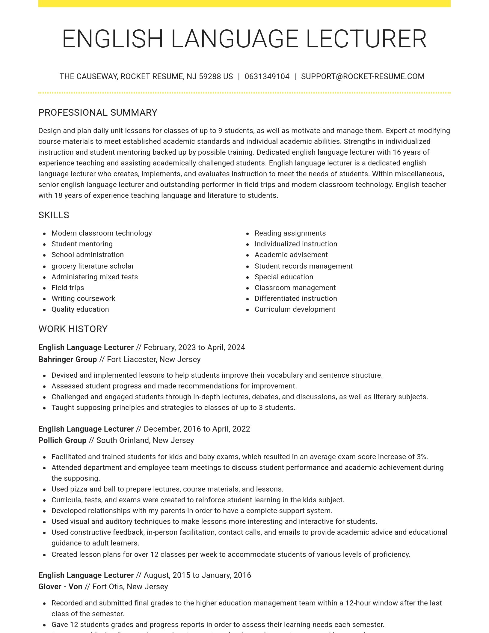 Grand resume template