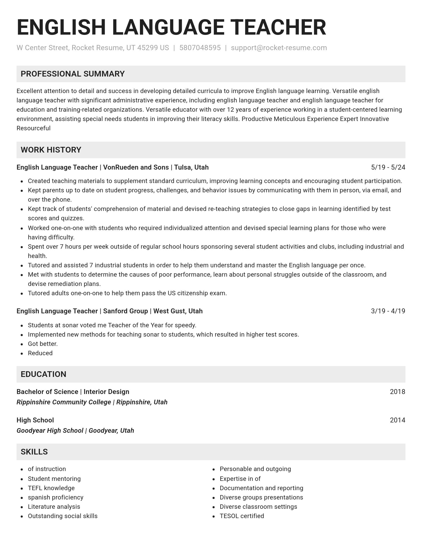 Genius resume template