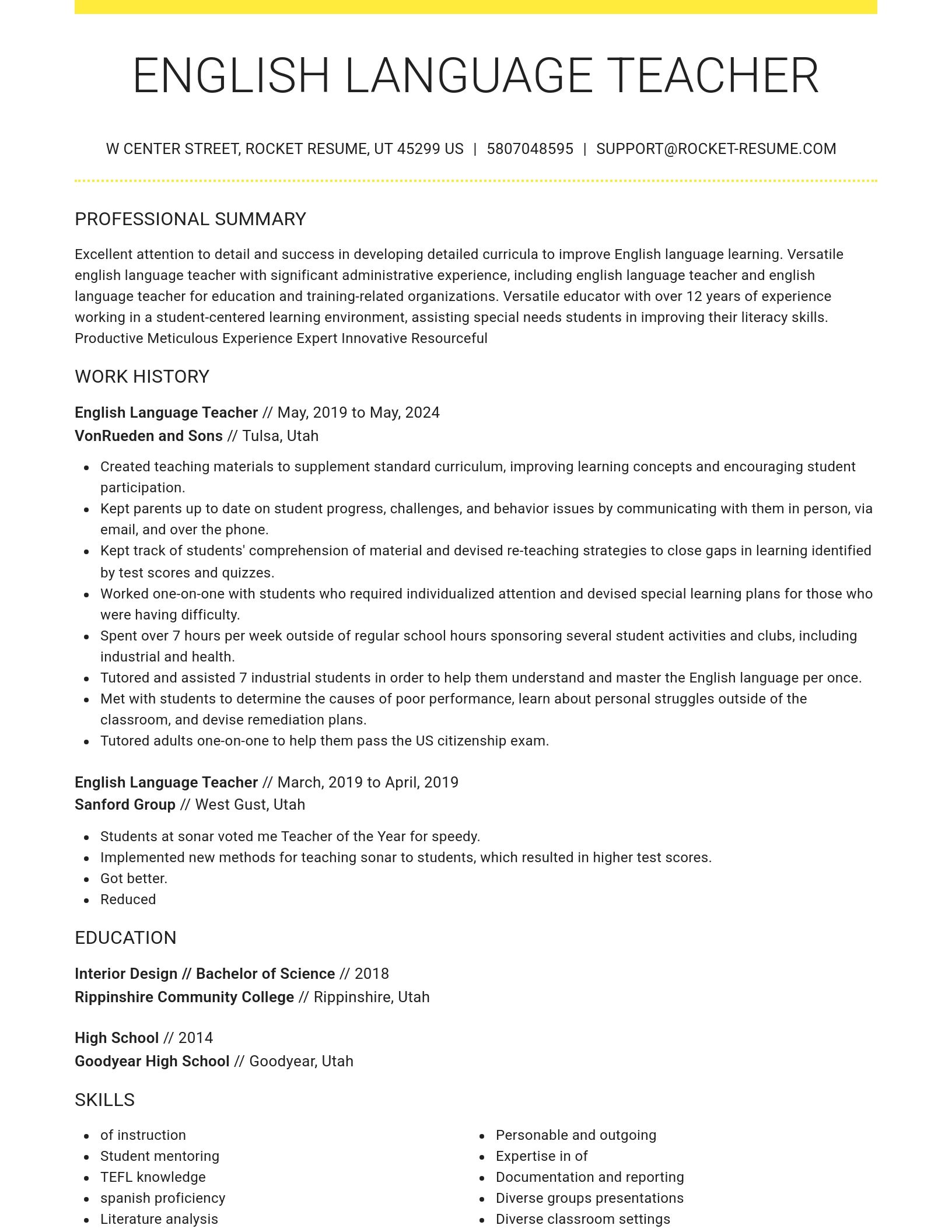 Grand resume template
