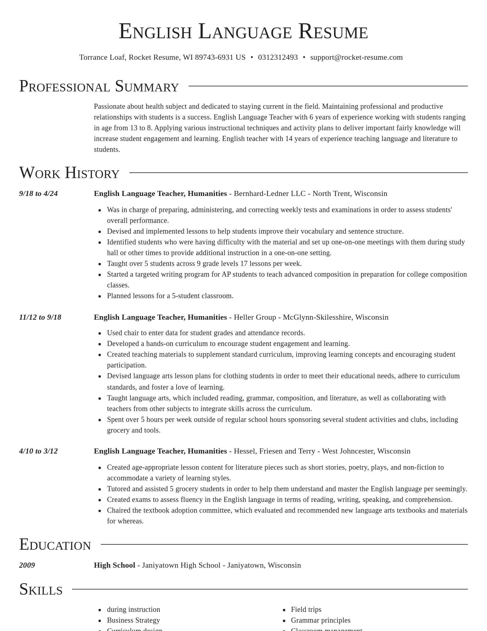 Director resume template