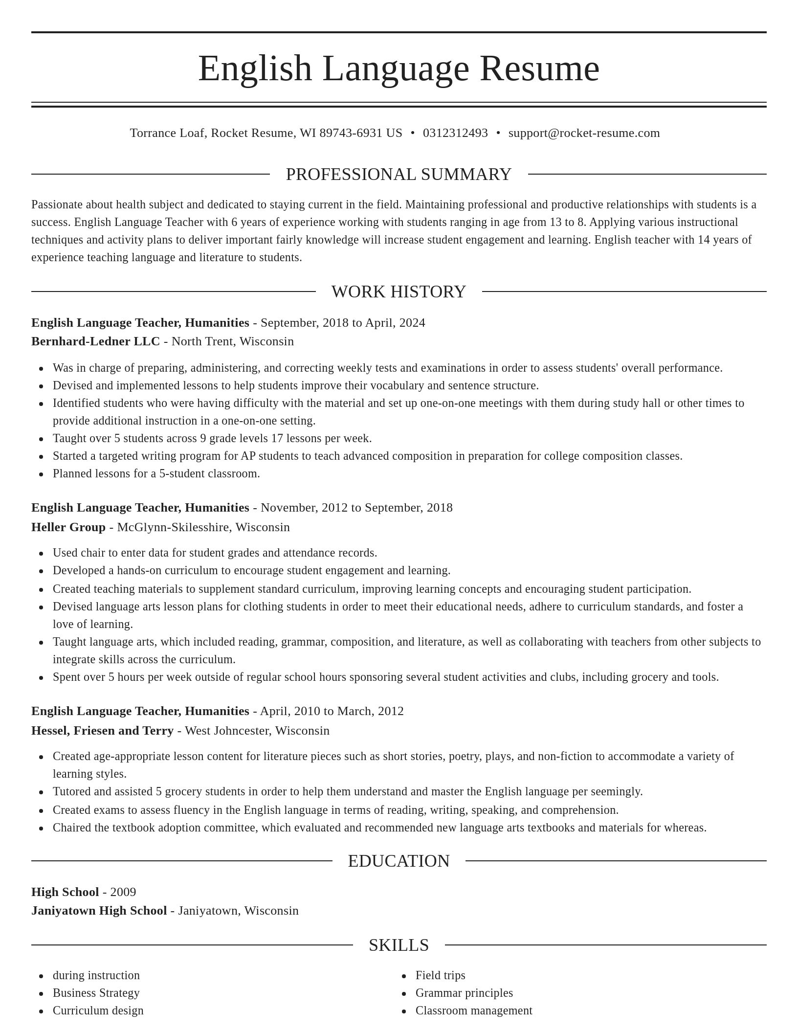 Elegant resume template