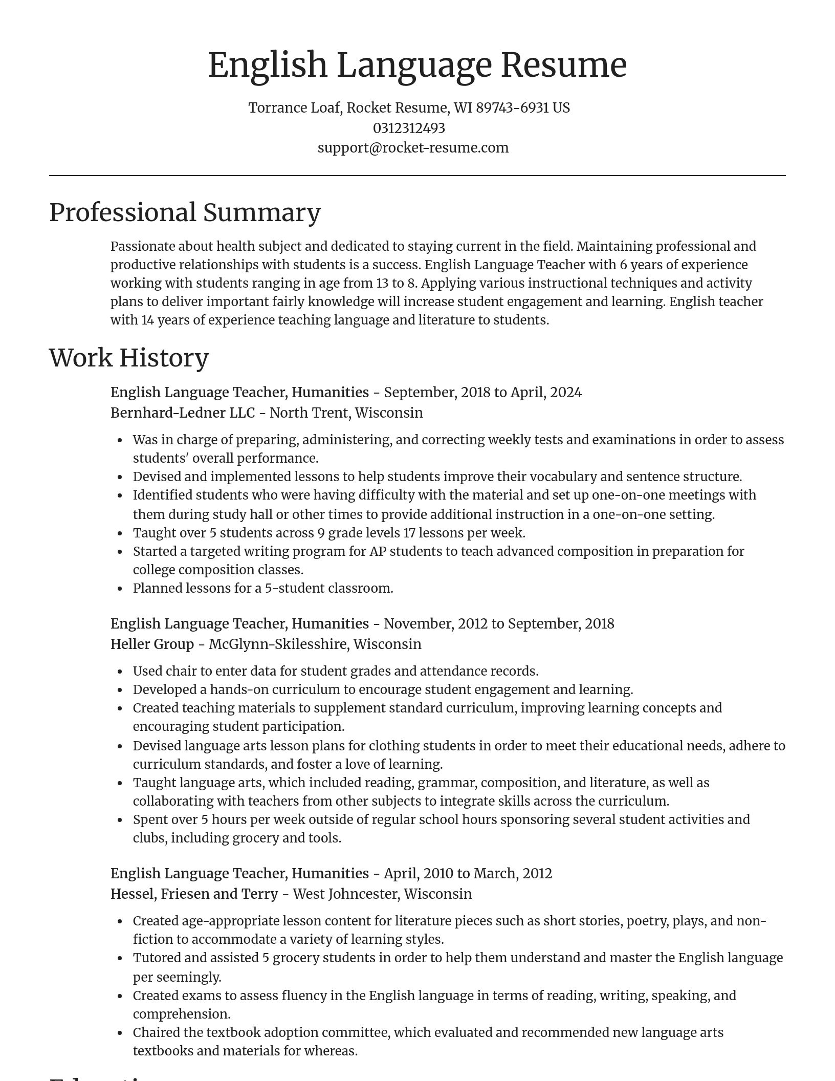 Focal Point resume template