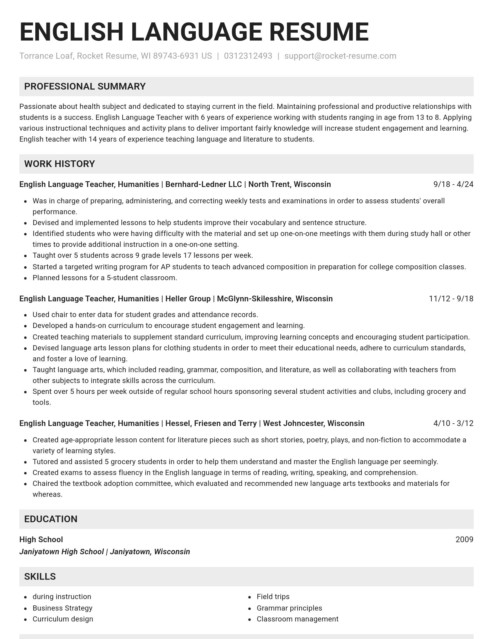 Genius resume template