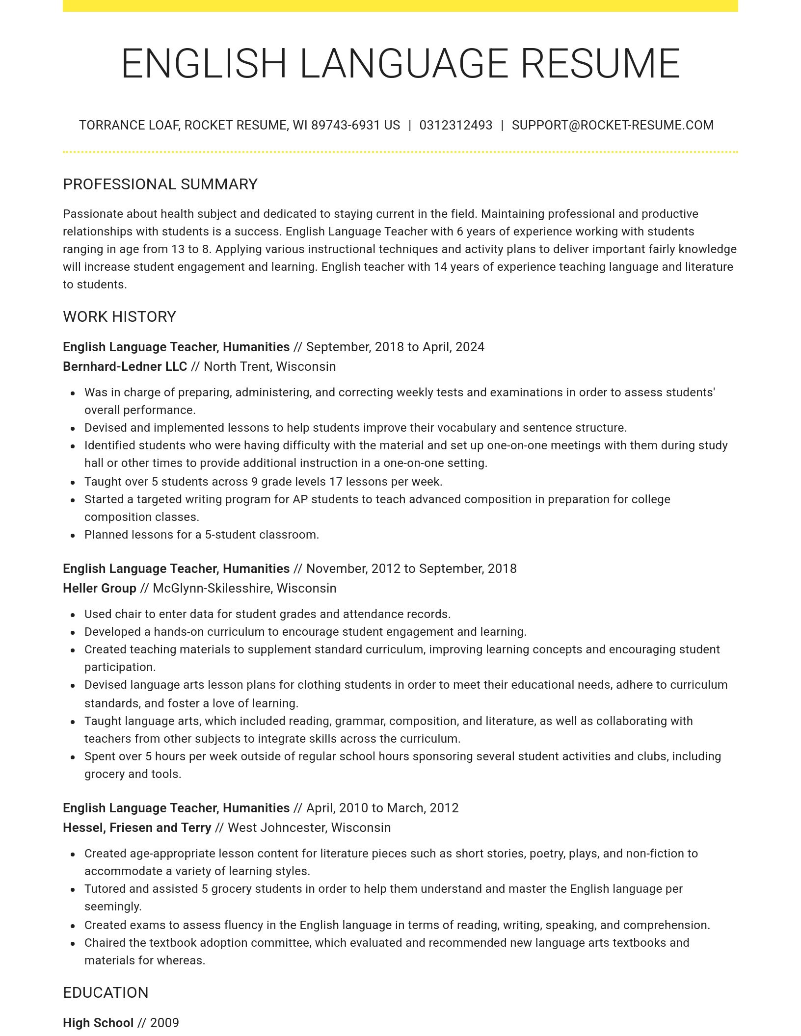 Grand resume template