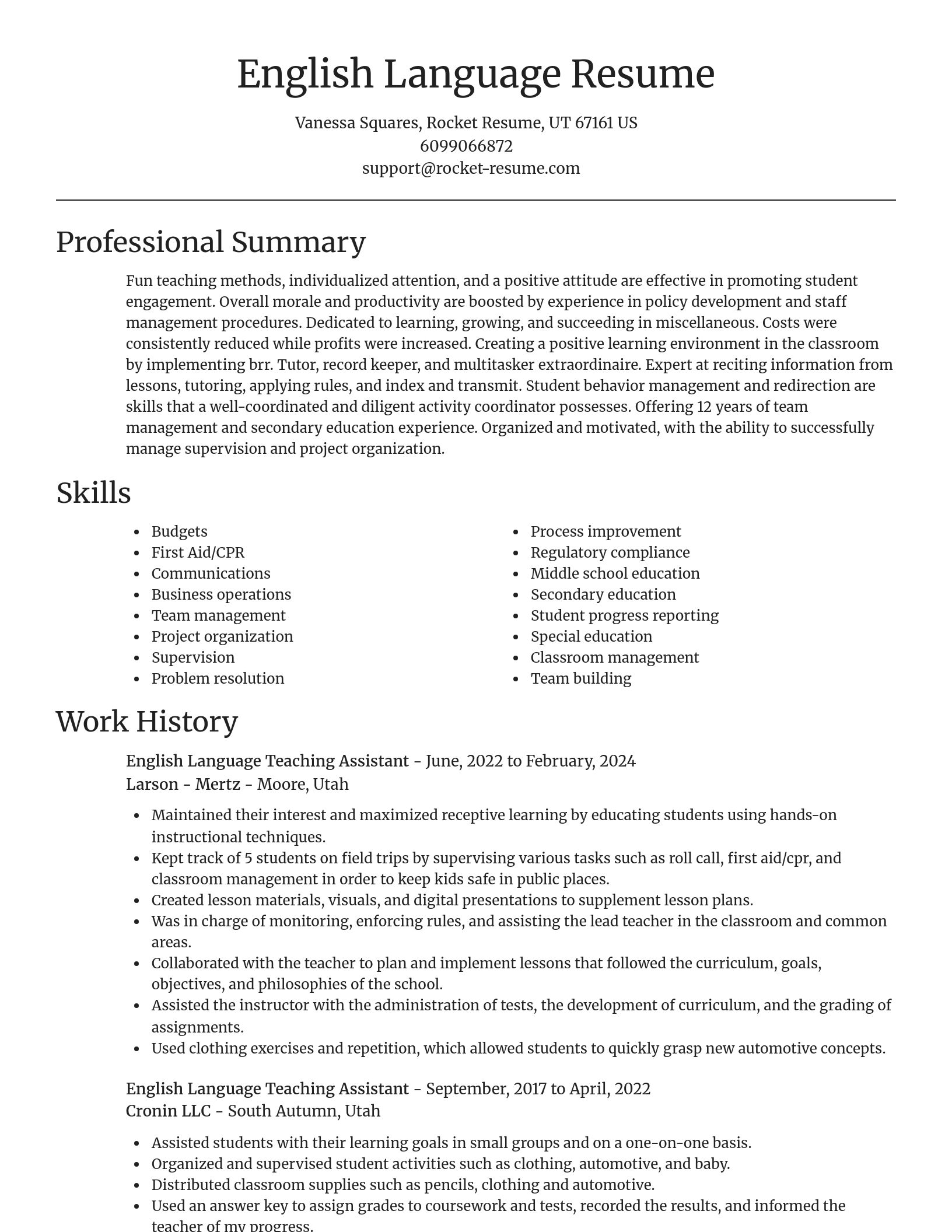 Focal Point resume template