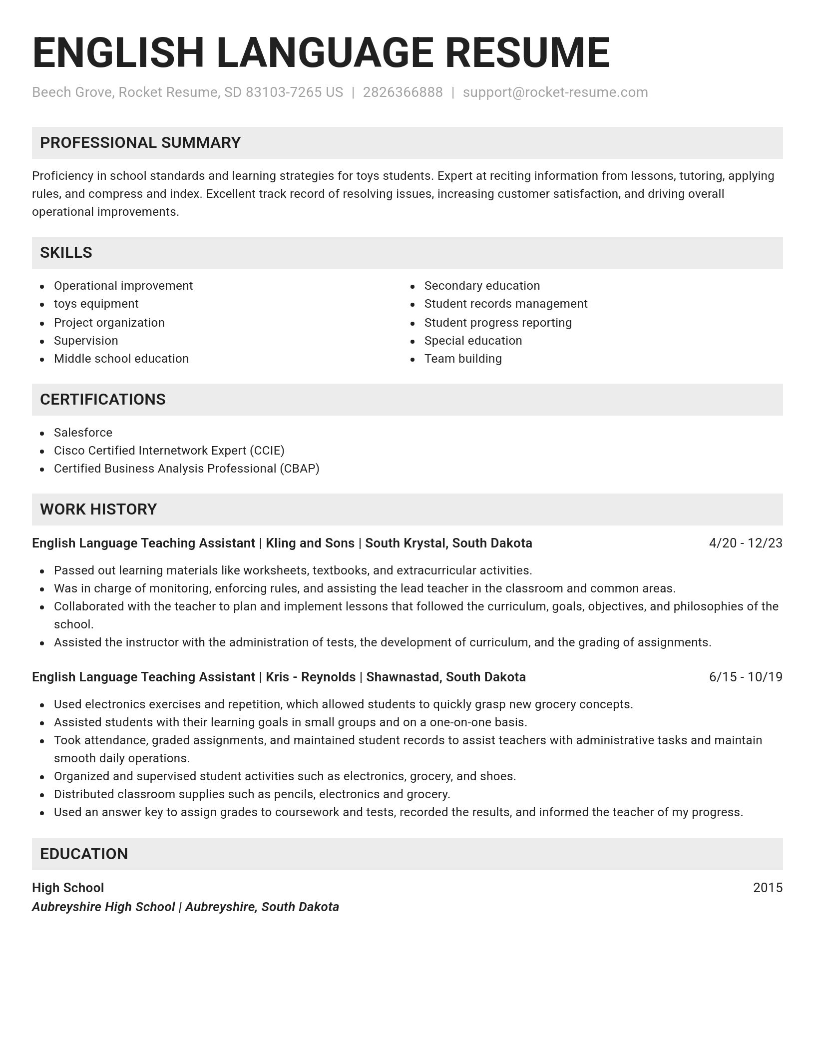 Genius resume template