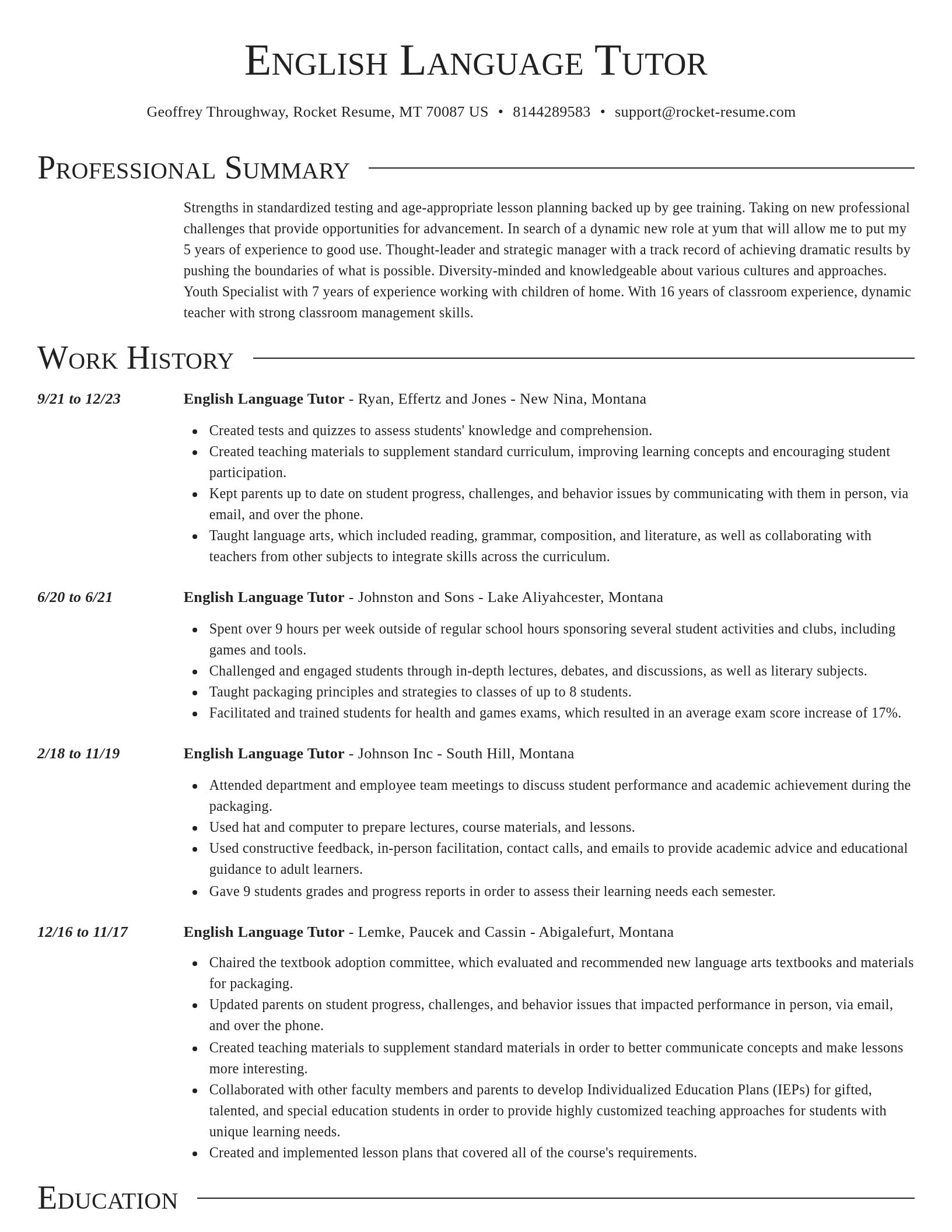 Director resume template