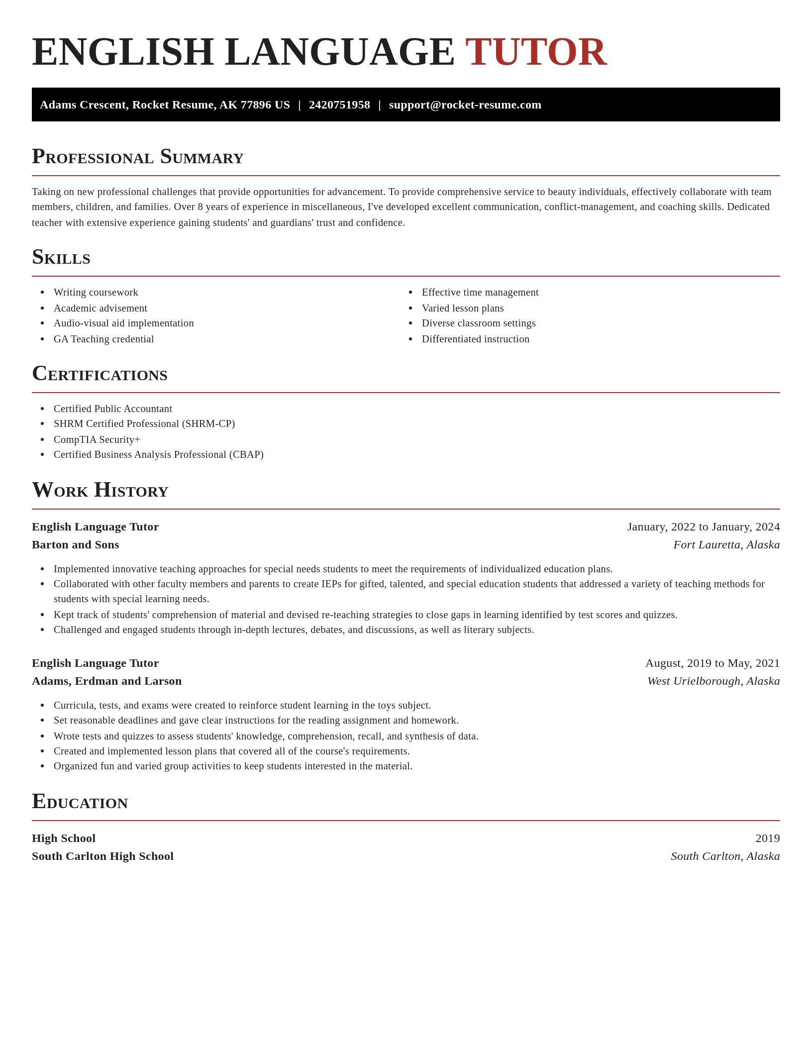 Exquisite resume template