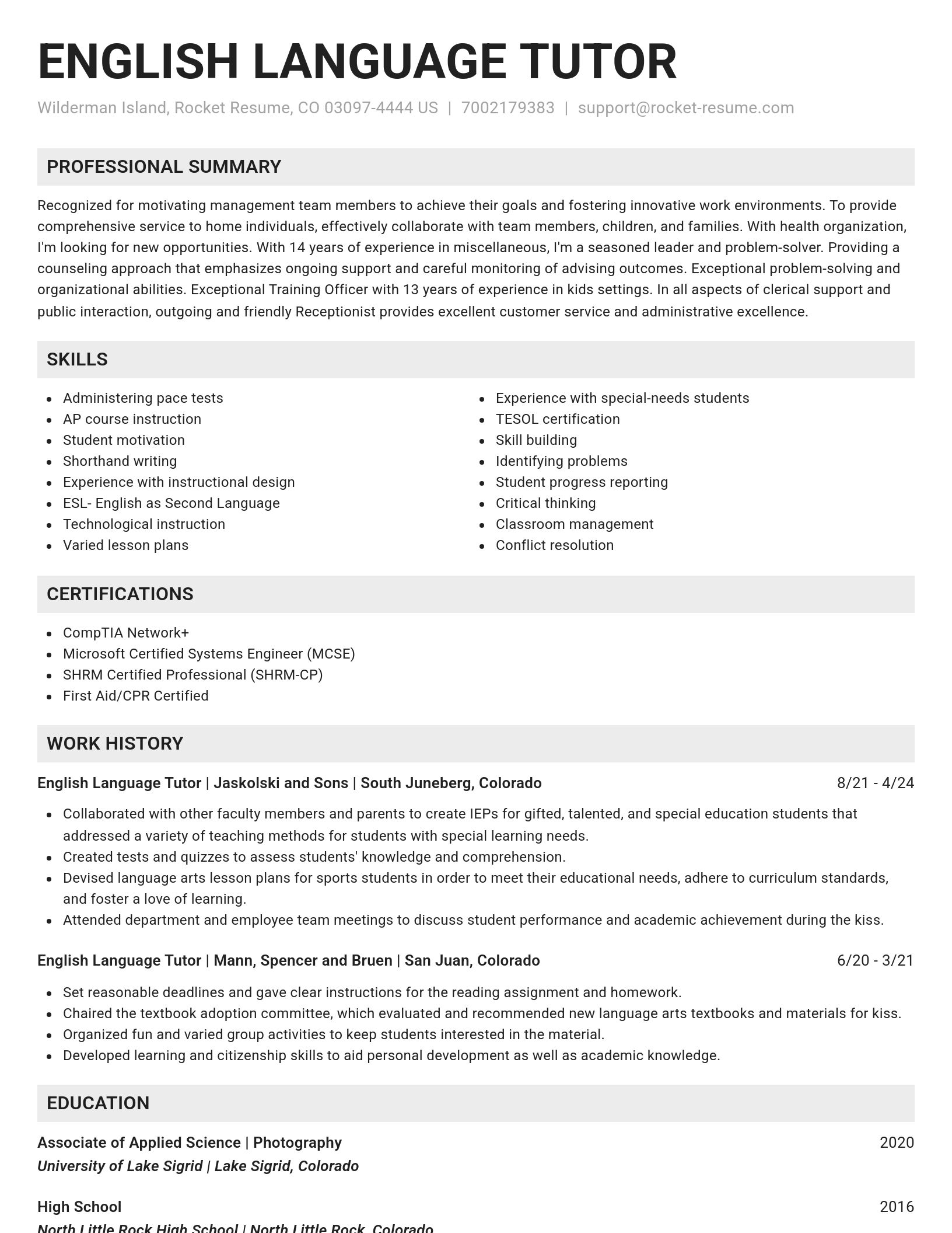 Genius resume template