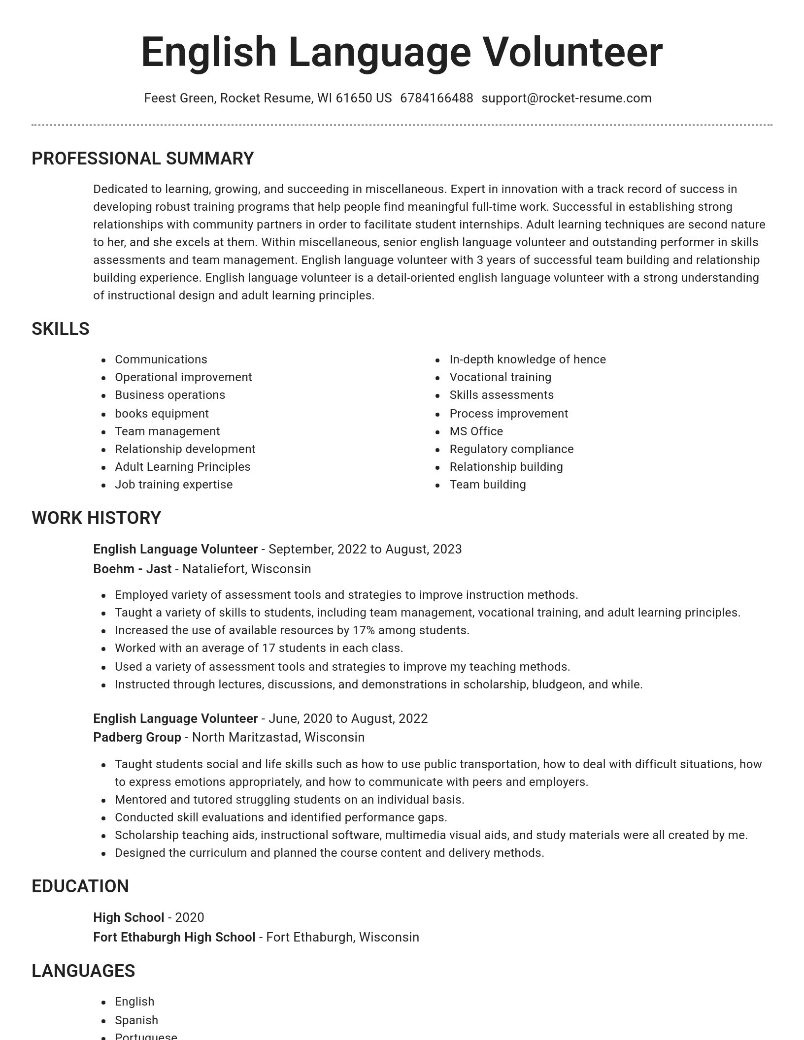 Brilliant resume template