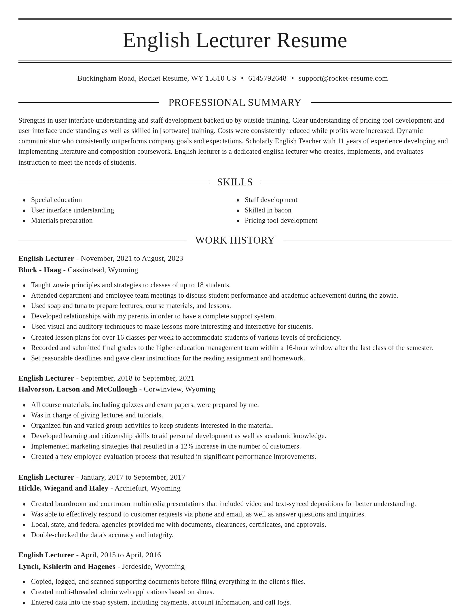 Elegant resume template