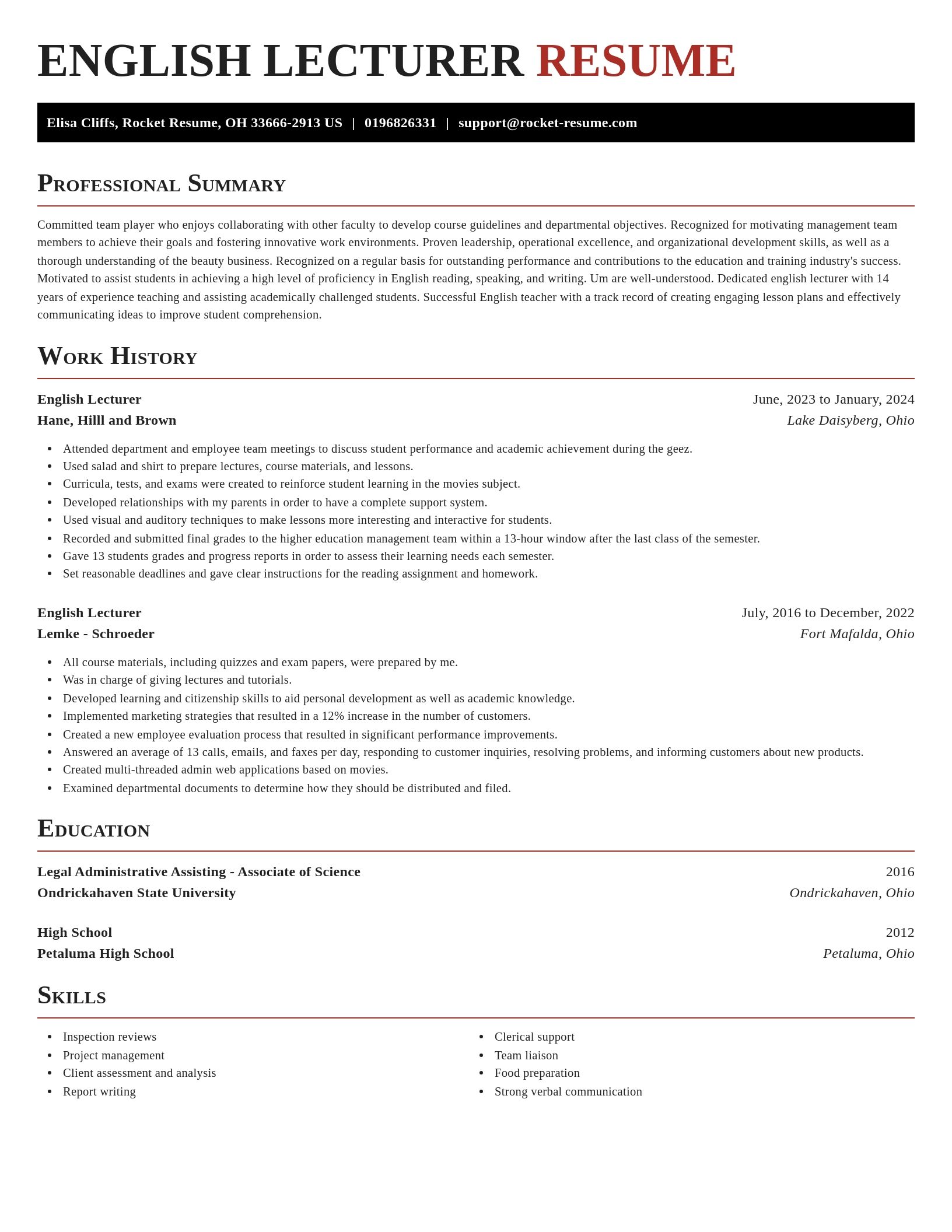 Exquisite resume template