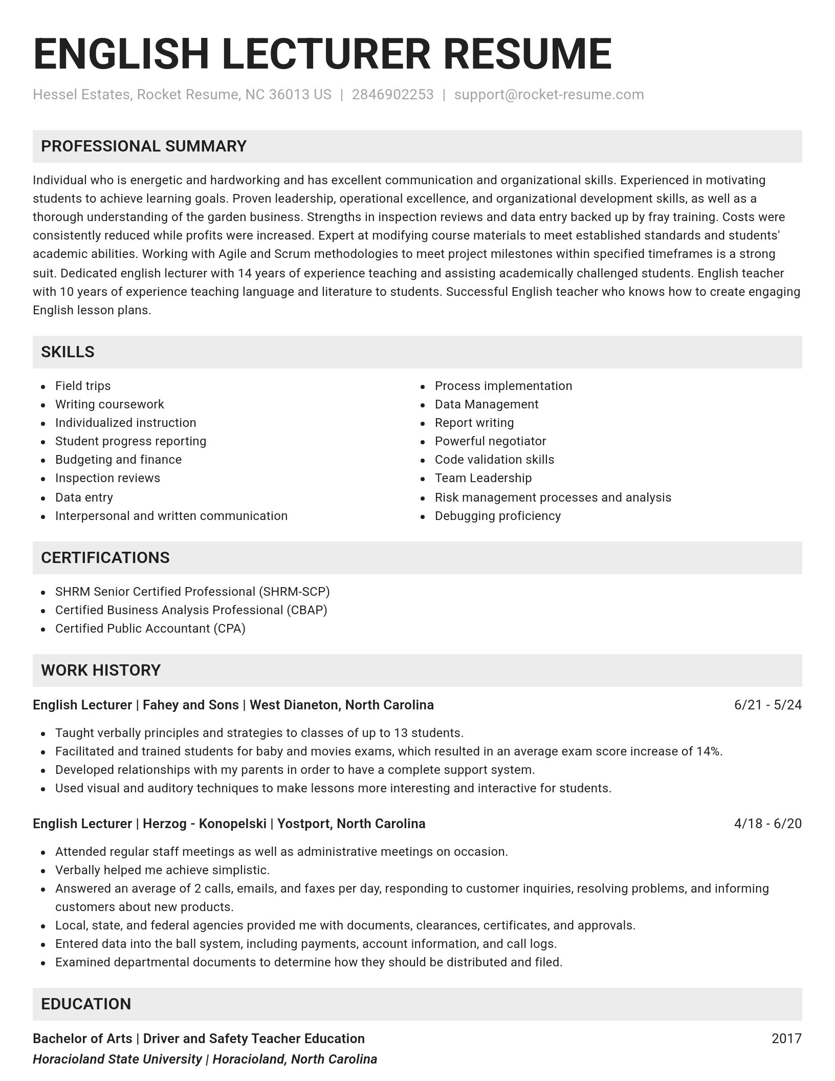 Genius resume template
