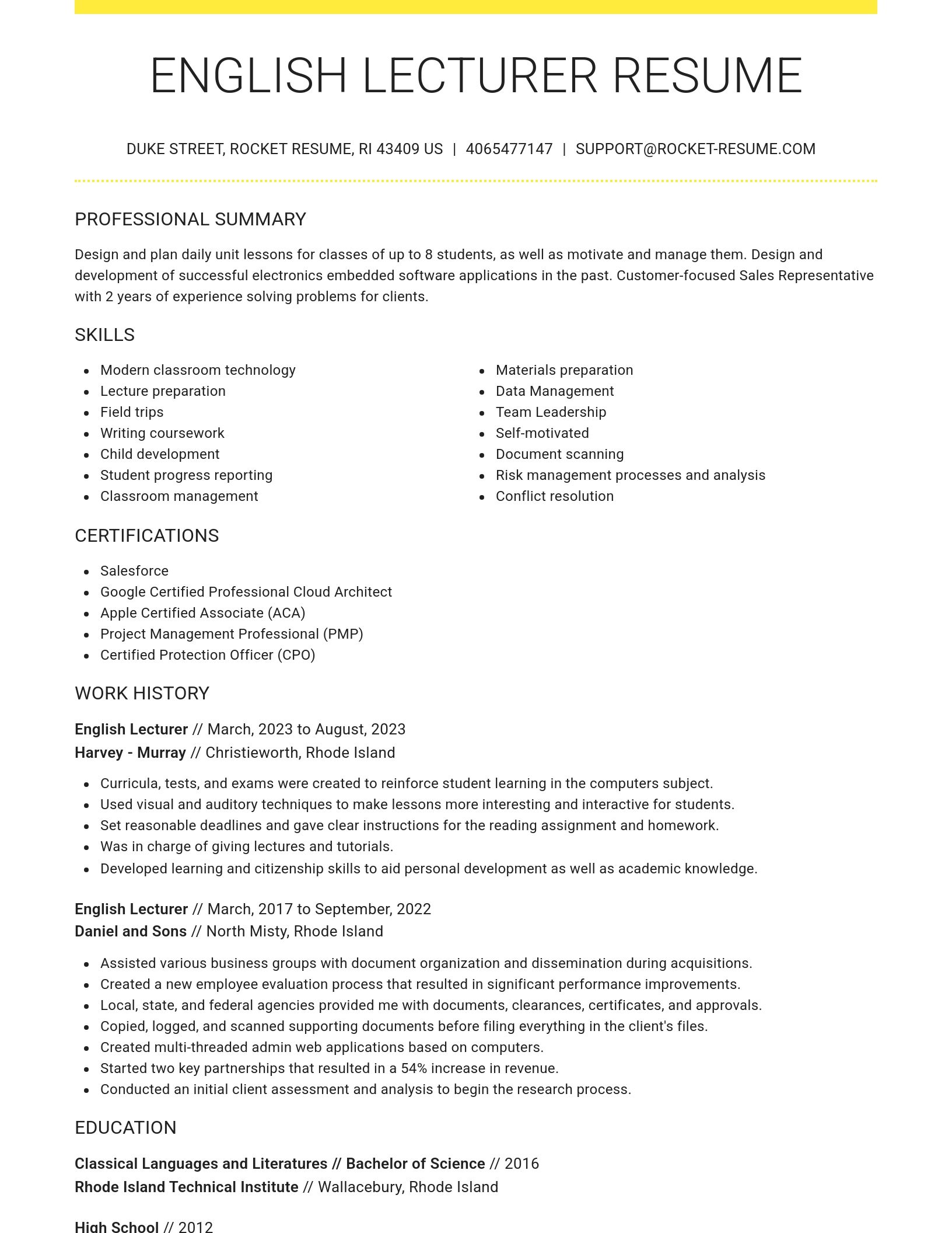 Grand resume template