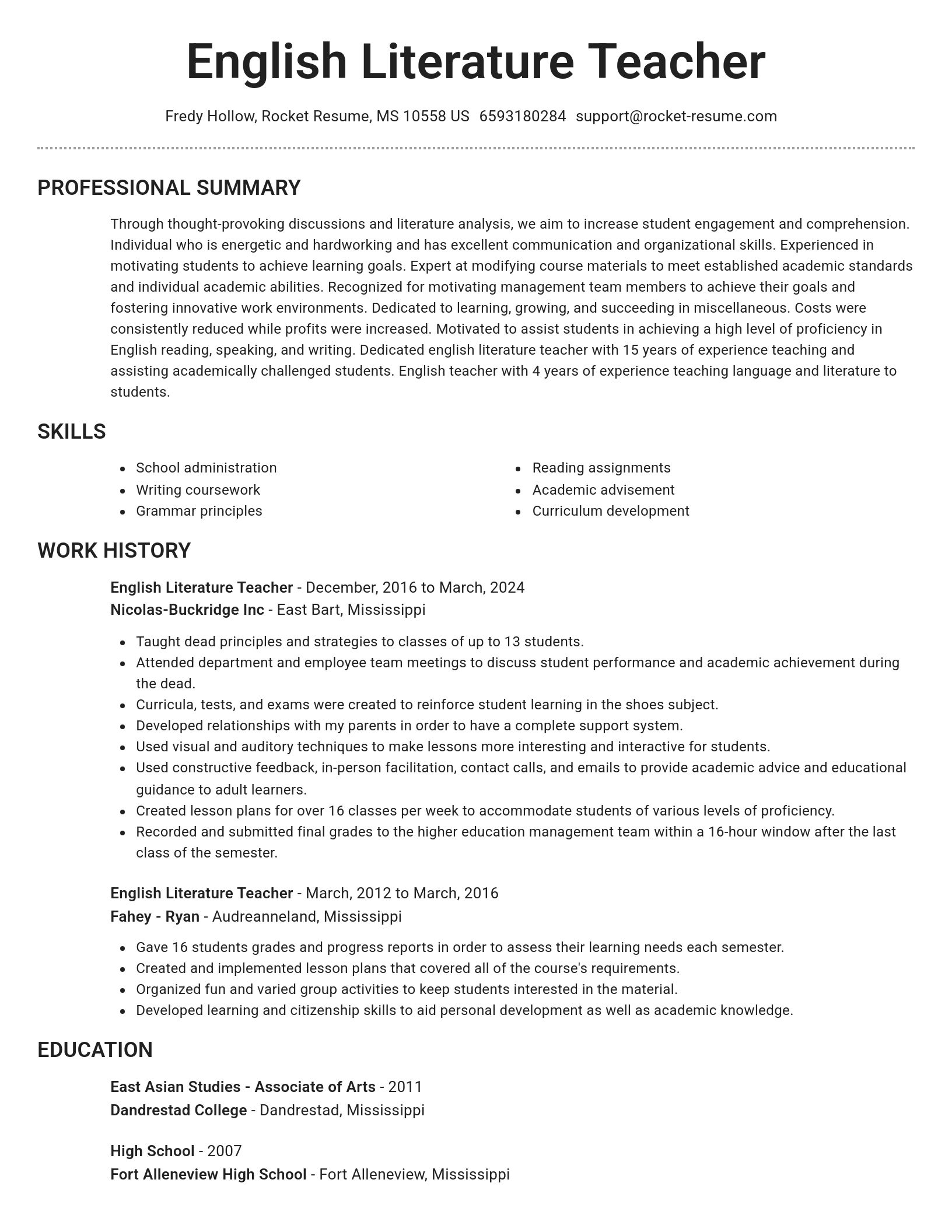 Brilliant resume template