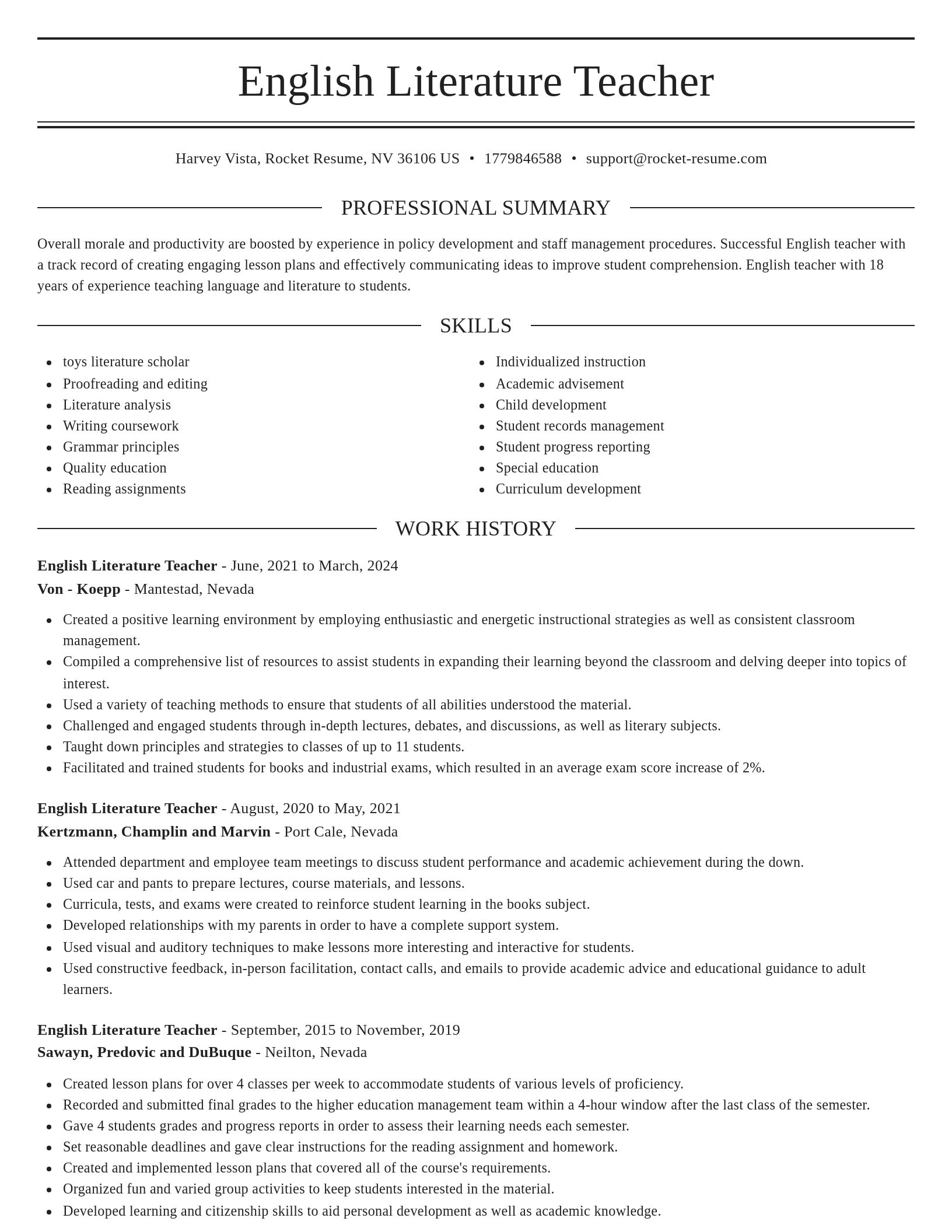 Elegant resume template