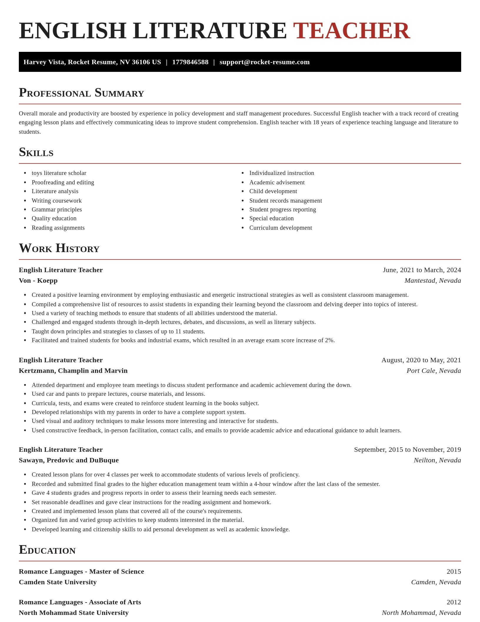 Exquisite resume template