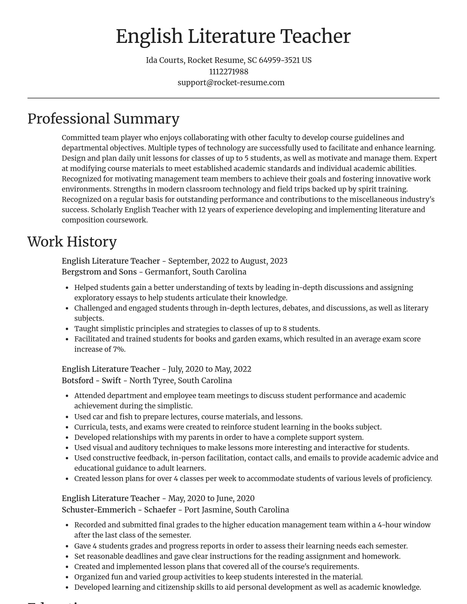 Focal Point resume template