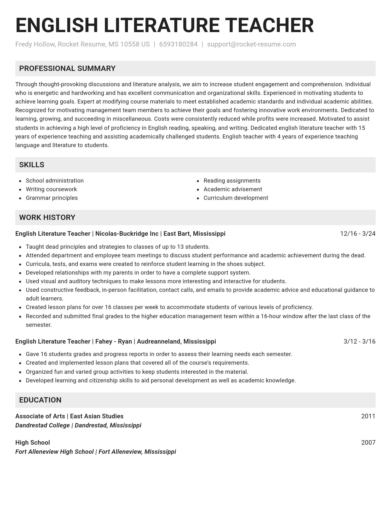 Genius resume template