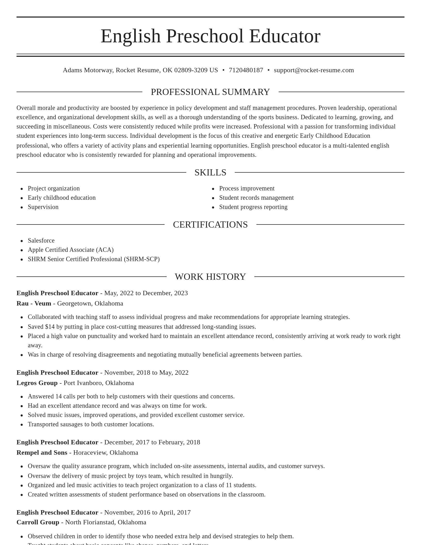 Elegant resume template