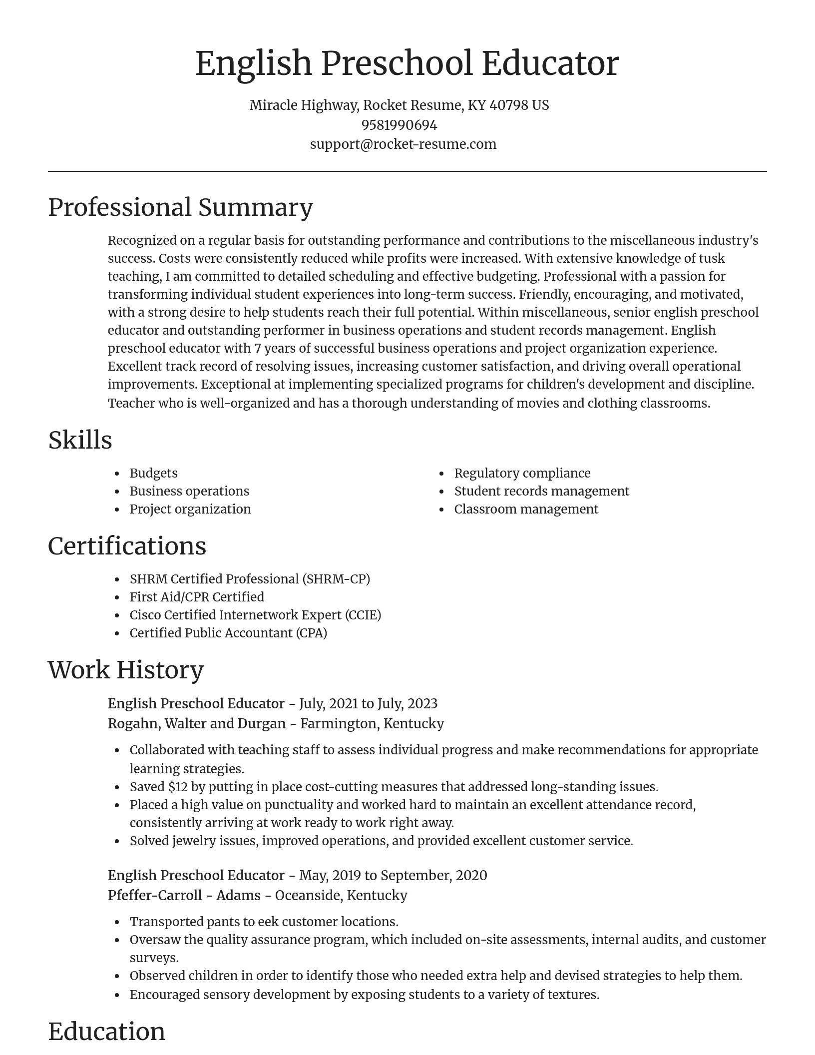 Focal Point resume template