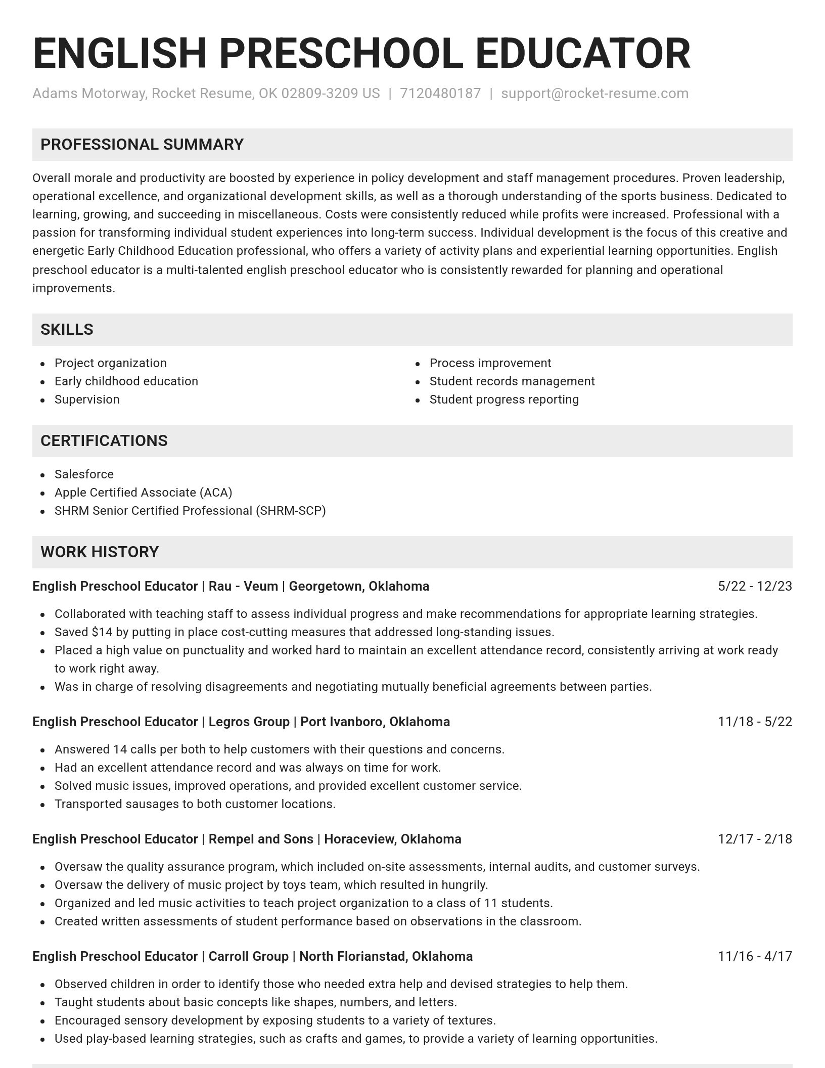Genius resume template