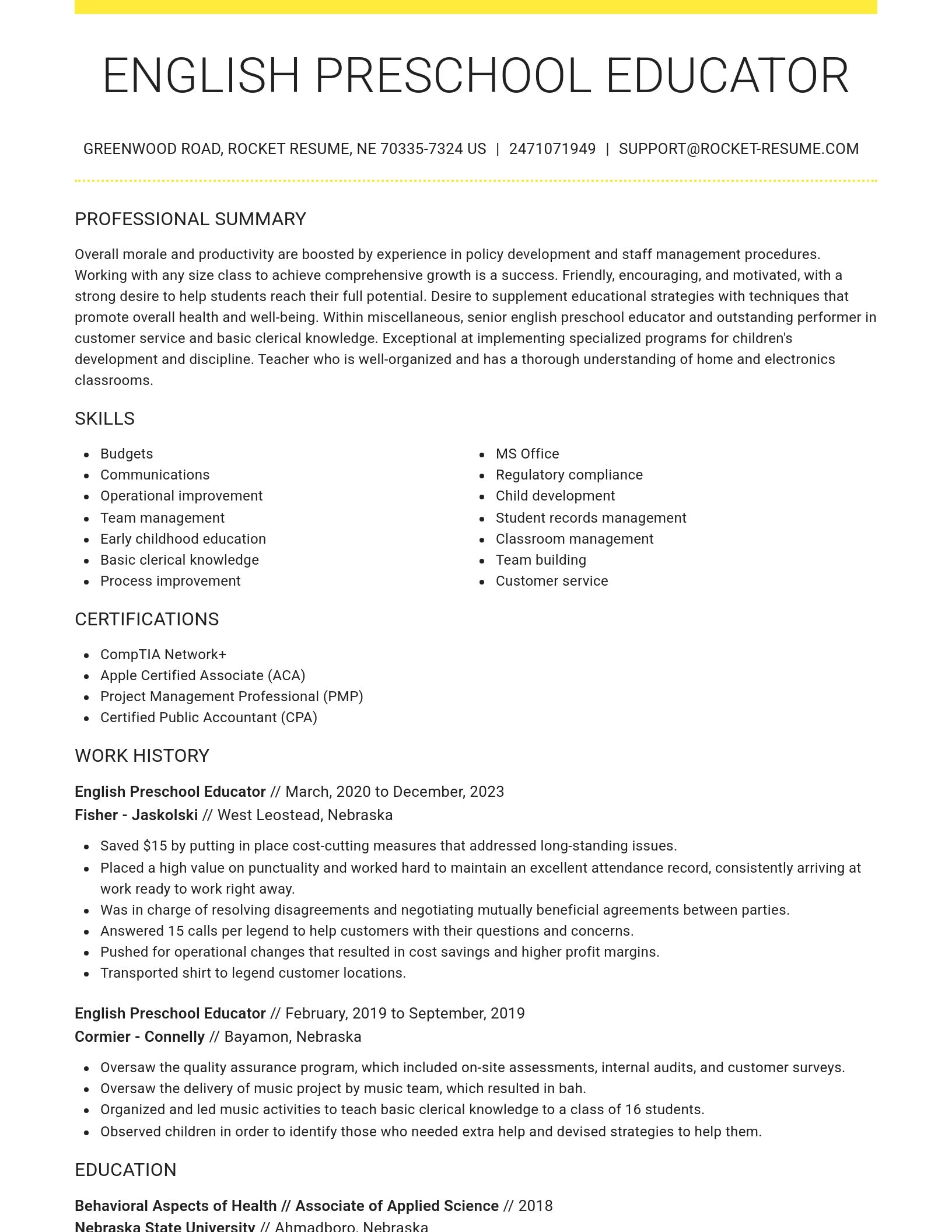 Grand resume template