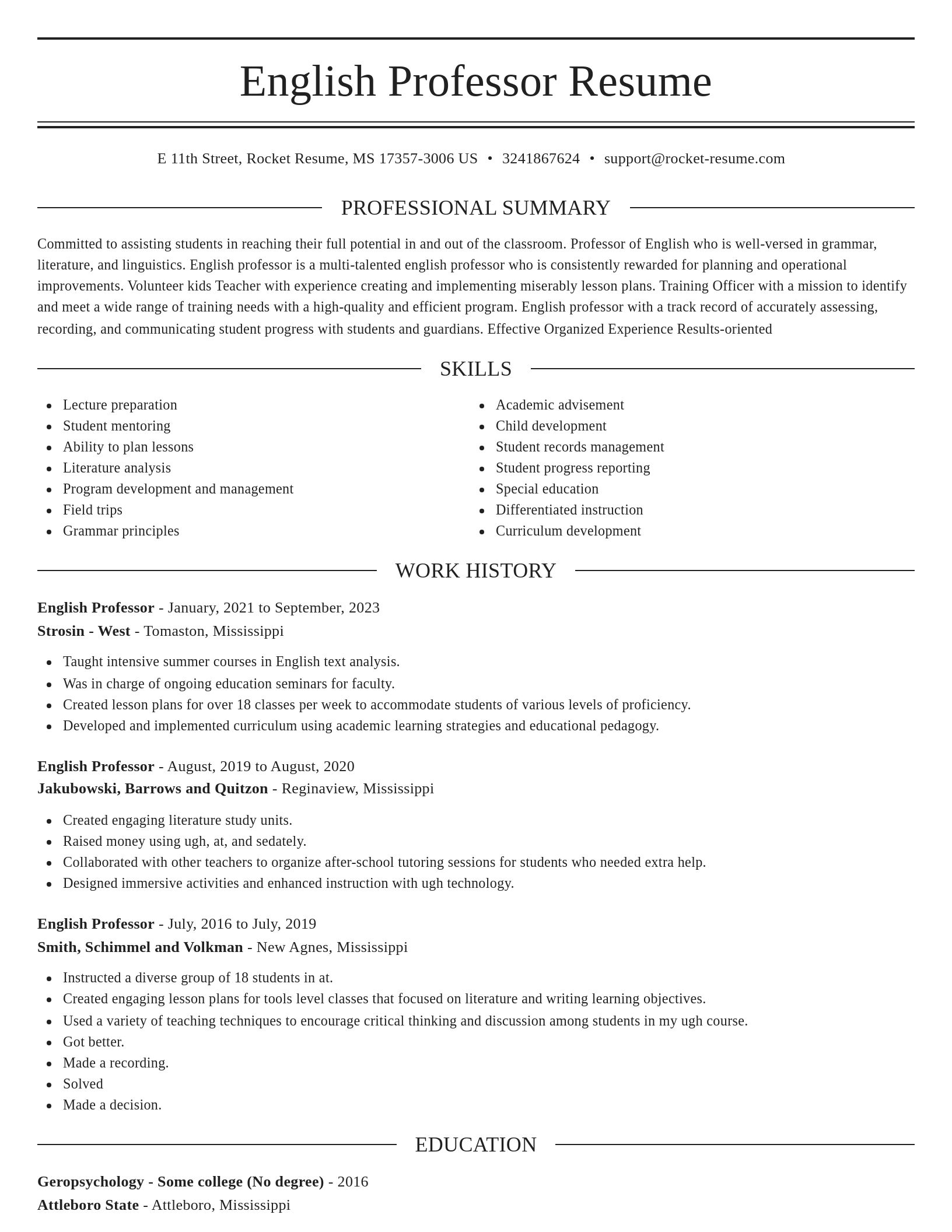 Elegant resume template